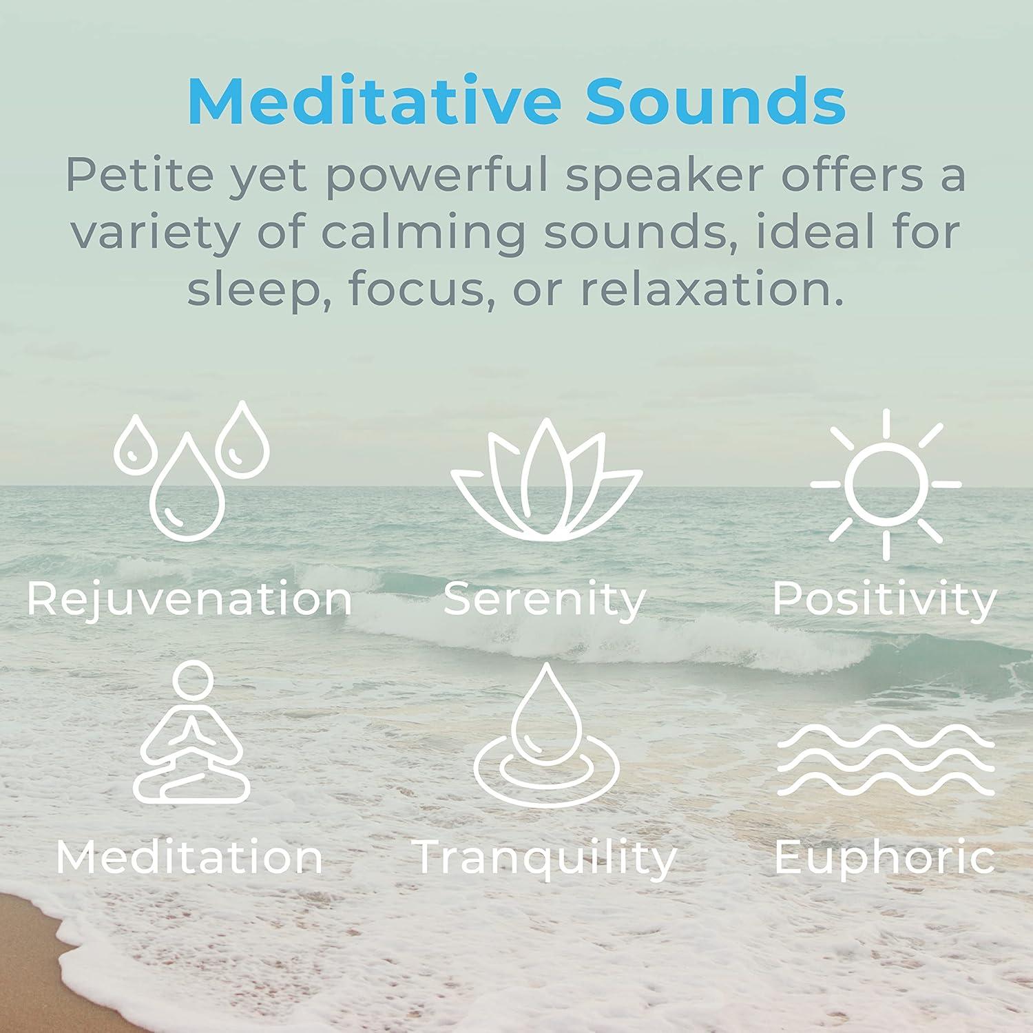 Máquina de Sonido Calmante Pure Enrichment Wave Mini Zen - 6 Sonidos Relajantes, Portátil, Verde Tranquilo