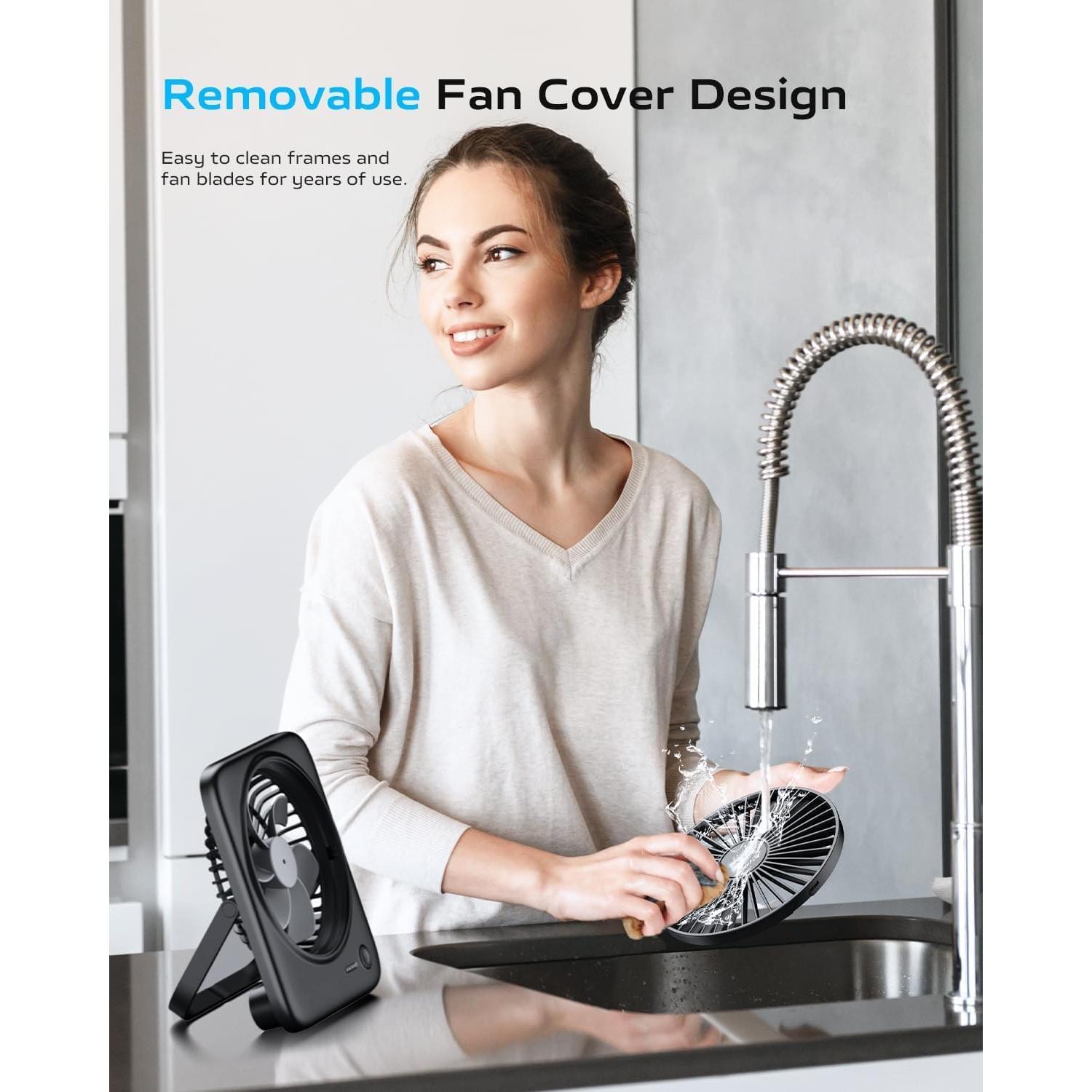 Ventilador de Escritorio Otlonpe S-F16B Silencioso 4 Velocidades