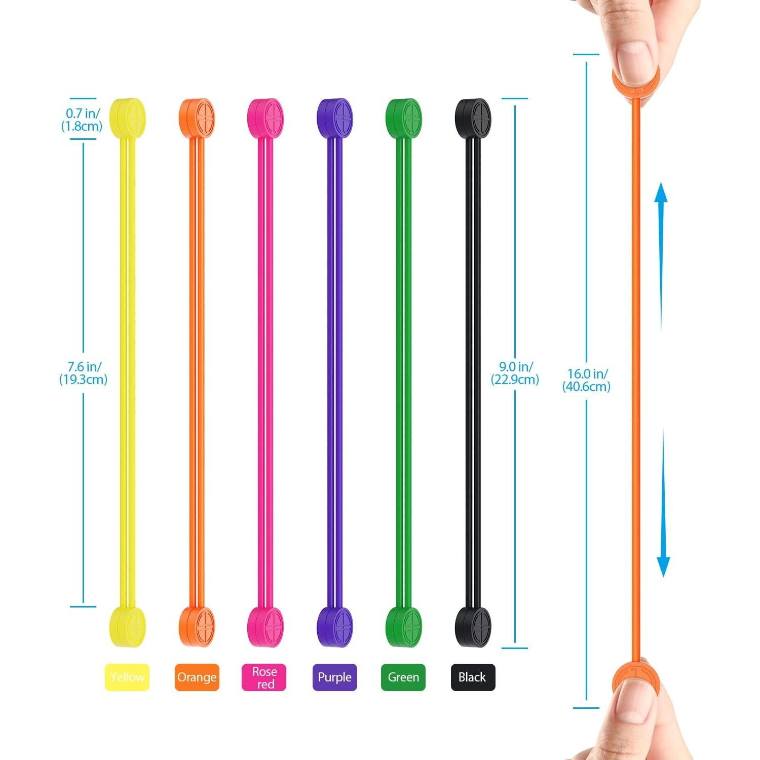 Correas Magnéticas de Silicona FRKNER 22.86 cm Reutilizables 12 Pzs