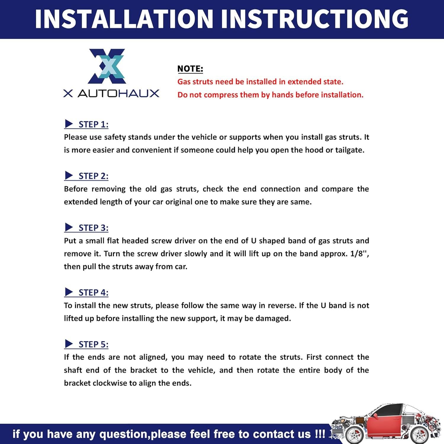 Asistente de Puerta Trasera X AUTOHAUX para Toyota Hilux 2015-2023