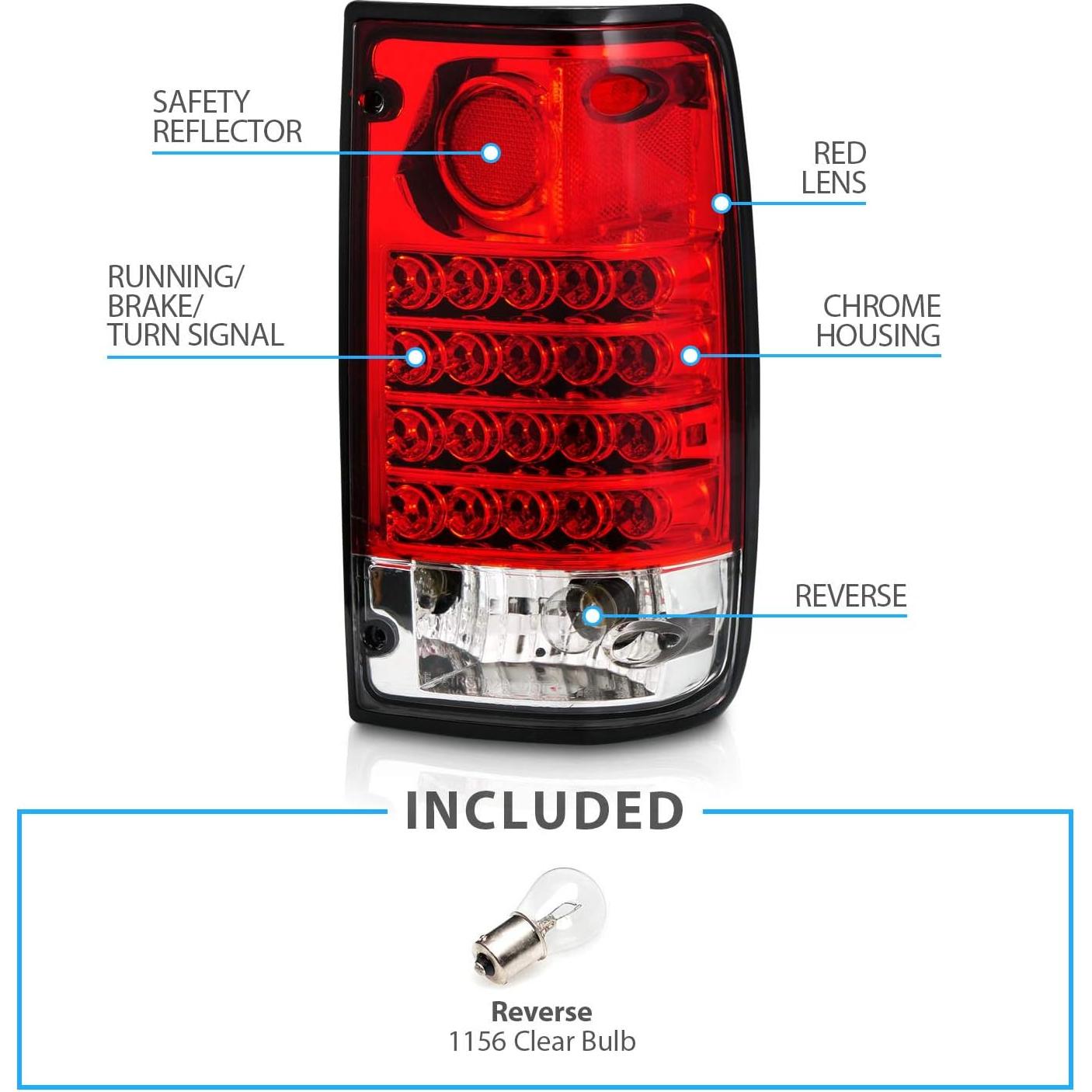 Luces Traseras LED Rojas AmeriLite para Toyota Pickup 89-95