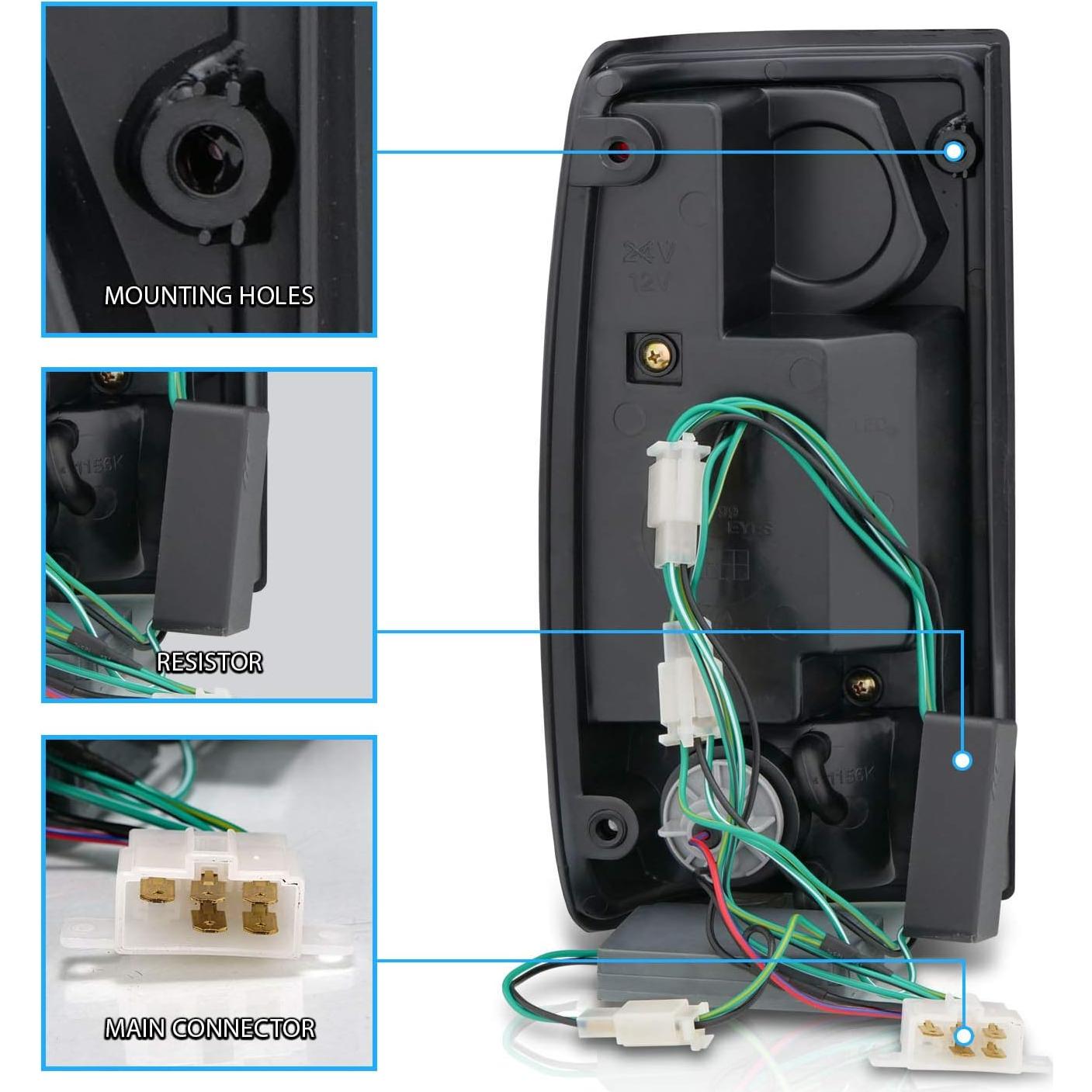 Luces Traseras LED Rojas AmeriLite para Toyota Pickup 89-95