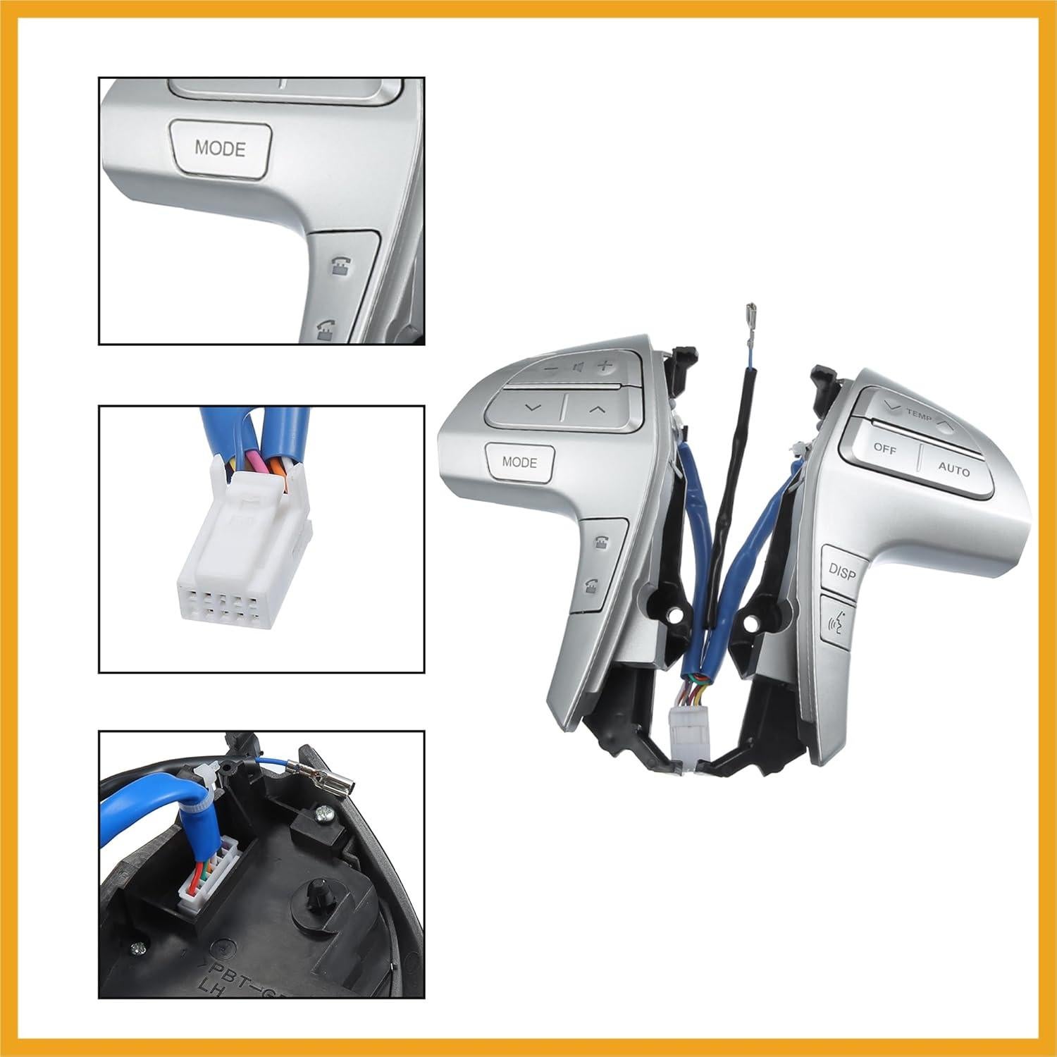 Botón Control Volante Toyota Camry Hilux Plateado Reemplazo