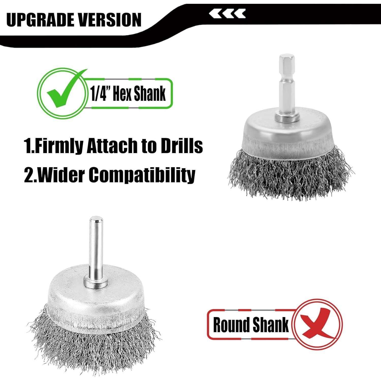 Juego de Cepillos de Alambre para Taladro VIDICA 6 Pcs 75mm-40mm