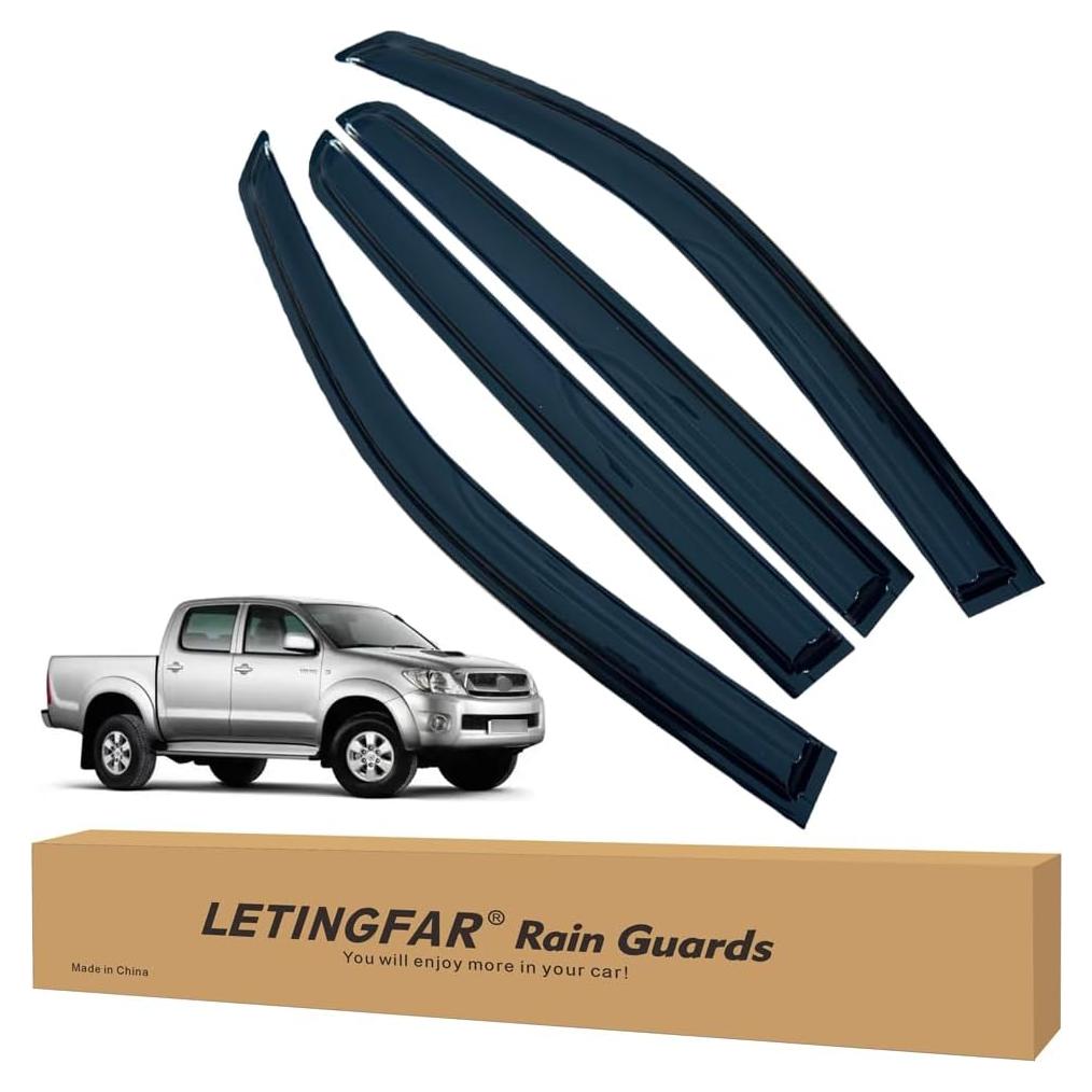 Deflectores de Lluvia LETINGFAR para Toyota Hilux 2005-2015