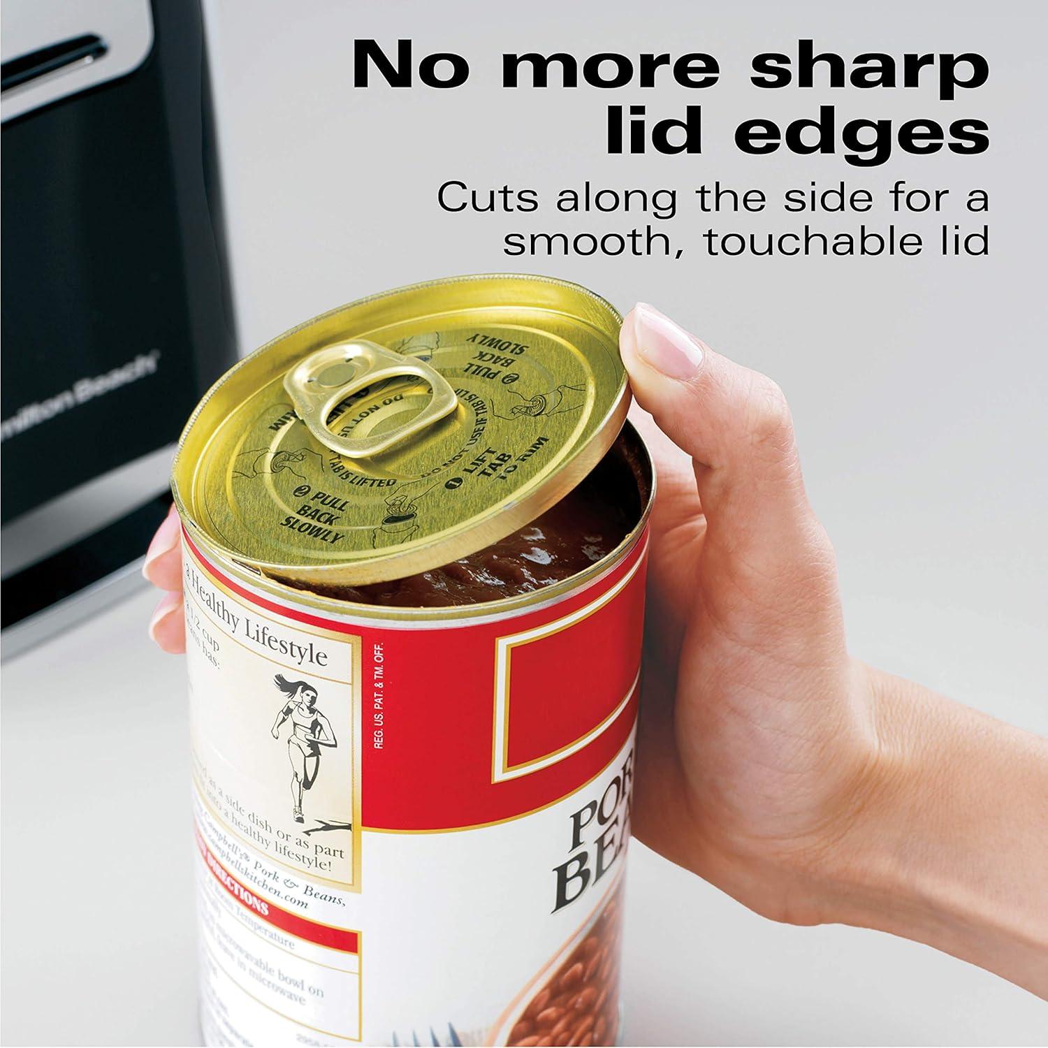 Abrelatas Eléctrico Hamilton Beach Smooth Touch 165W Negro y Cromo