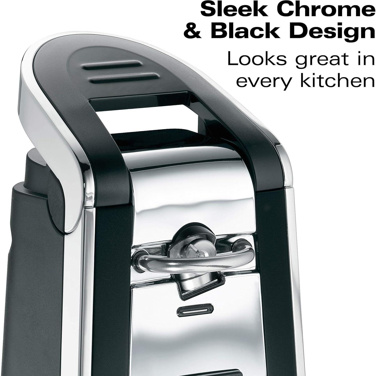 Abrelatas Eléctrico Hamilton Beach Smooth Touch 165W Negro y Cromo