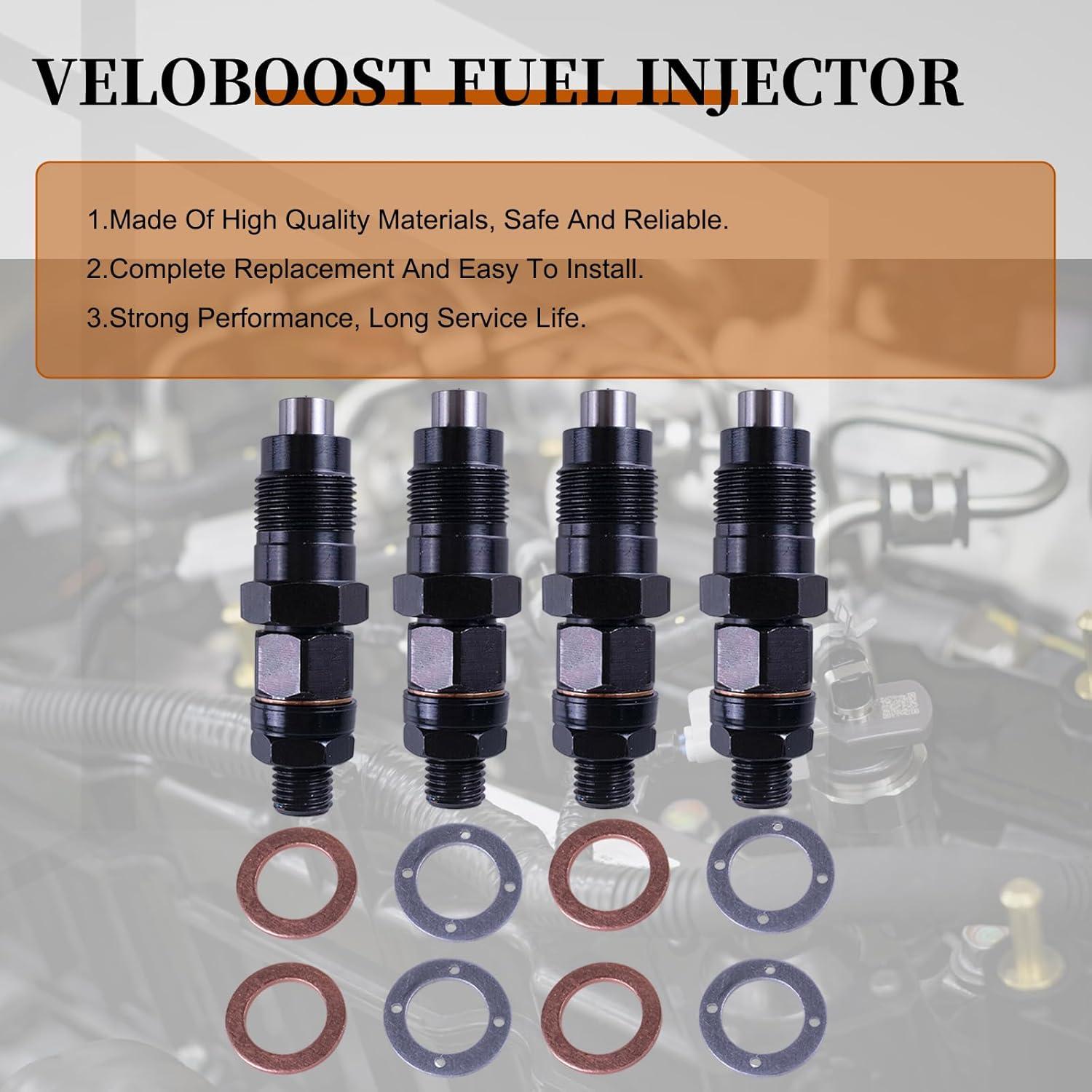 Inyector de Combustible VeloBoost 4Pcs para Toyota HILUX HIACE 3.0L