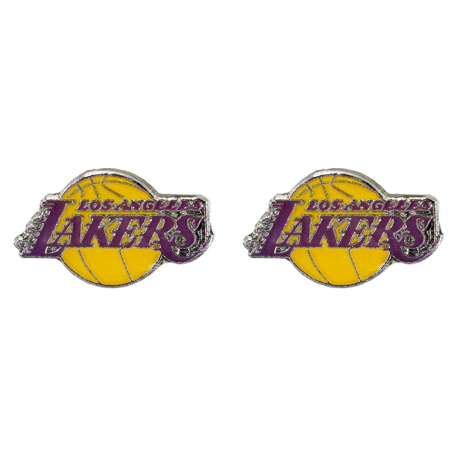 Pendientes de Post NBA Aminco Lakers Logo 2,54 cm Plata