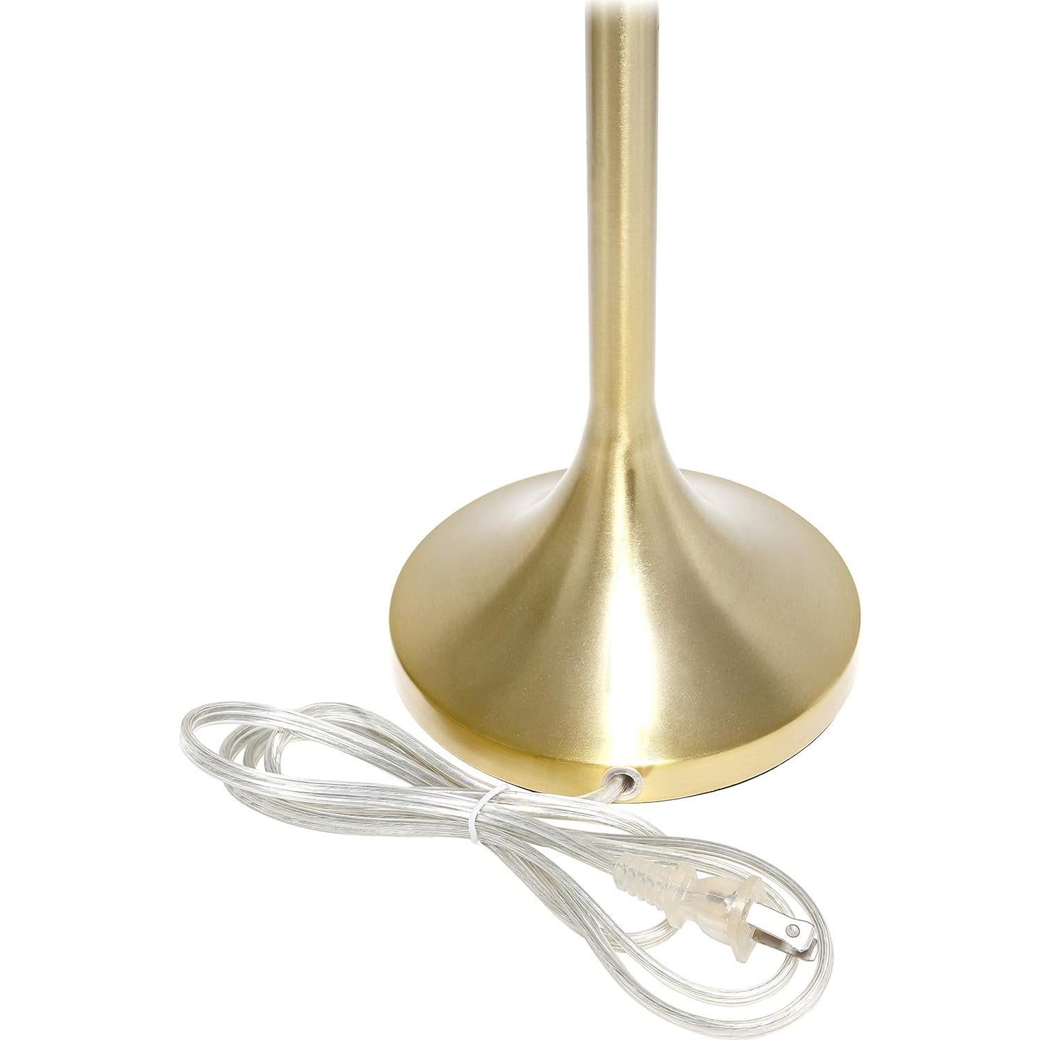 Lámpara de mesa Simple Designs LT1076-GDW dorada y blanca