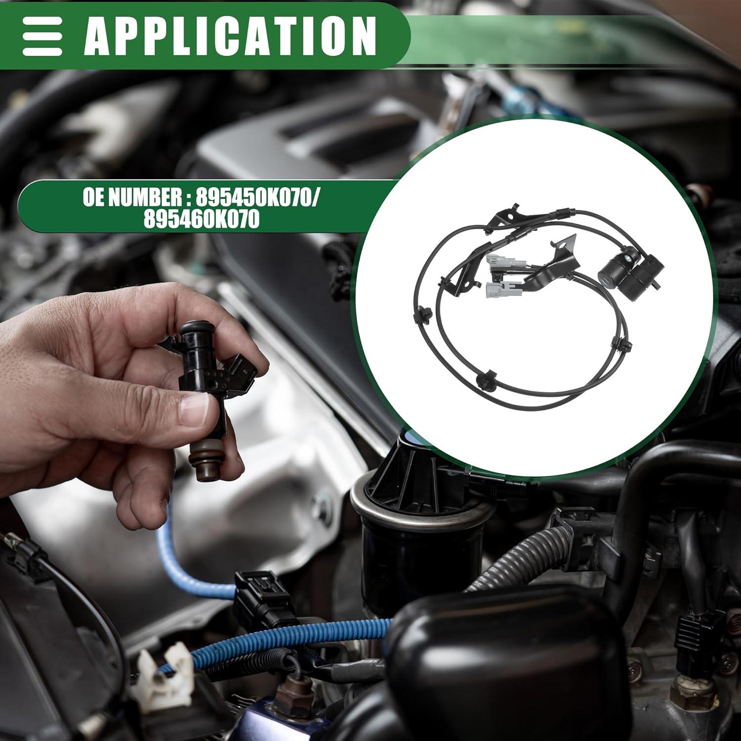 Sensor de Velocidad de Rueda ABS Motoforti para Toyota Hilux 2004-2012, 2 Pcs