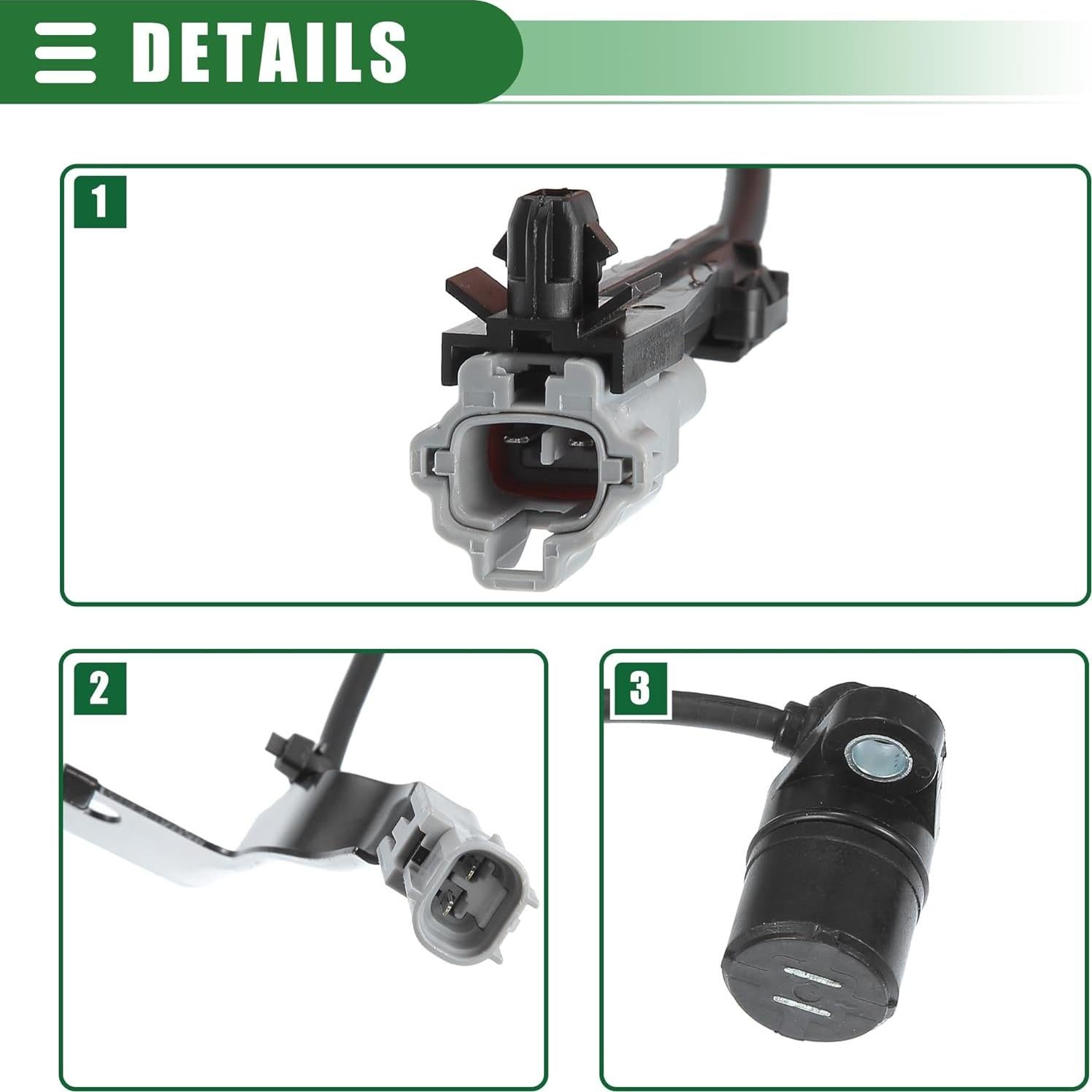 Sensor de Velocidad de Rueda ABS Motoforti para Toyota Hilux 2004-2012, 2 Pcs