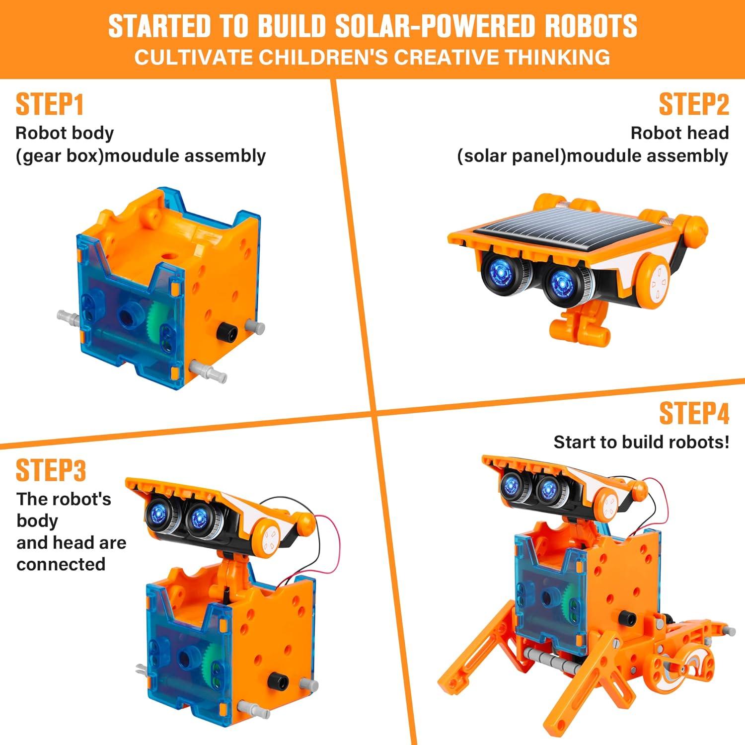 Kit de Robots Solar 13 en 1 Bottleboom para Niños 8-12 Años