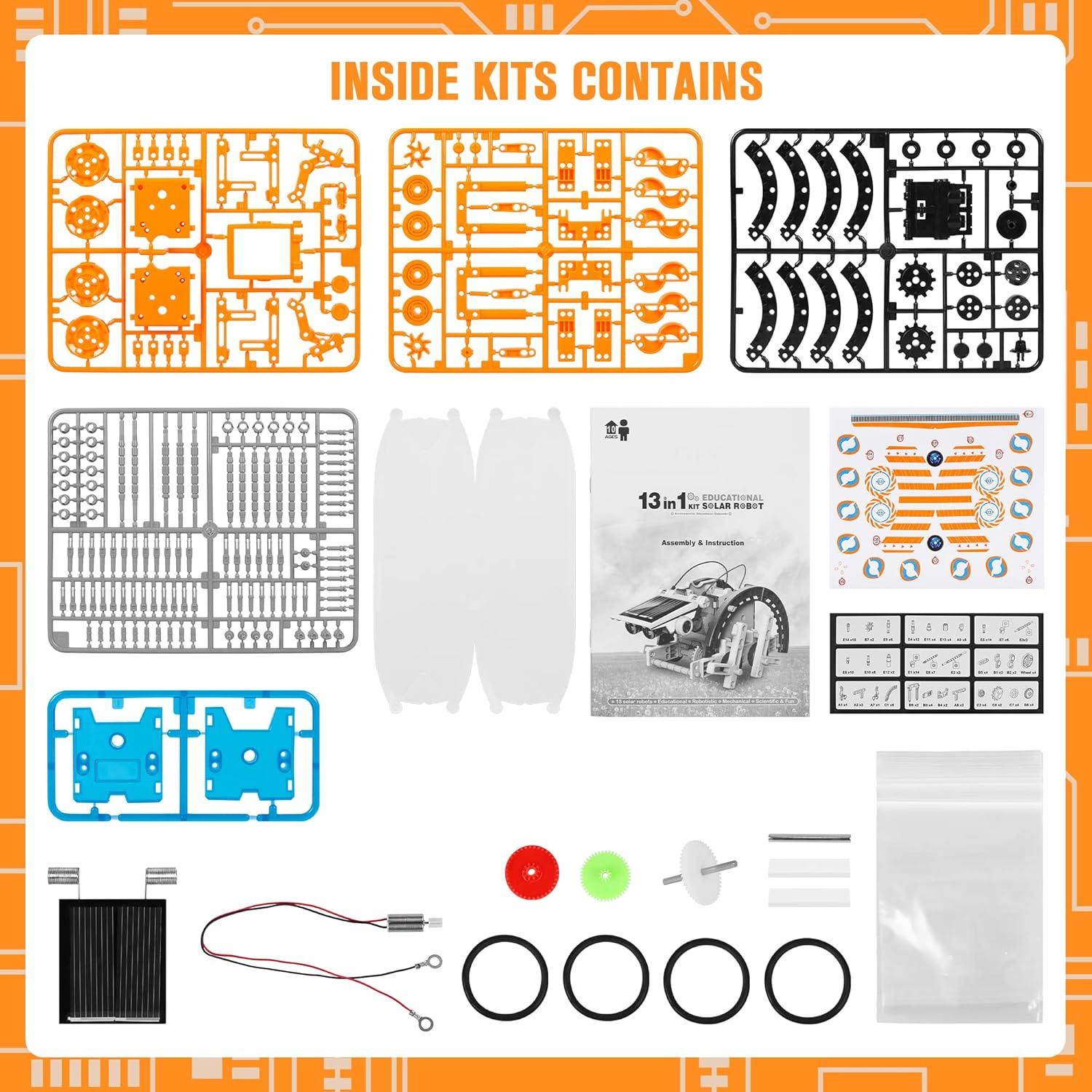 Kit de Robots Solar 13 en 1 Bottleboom para Niños 8-12 Años