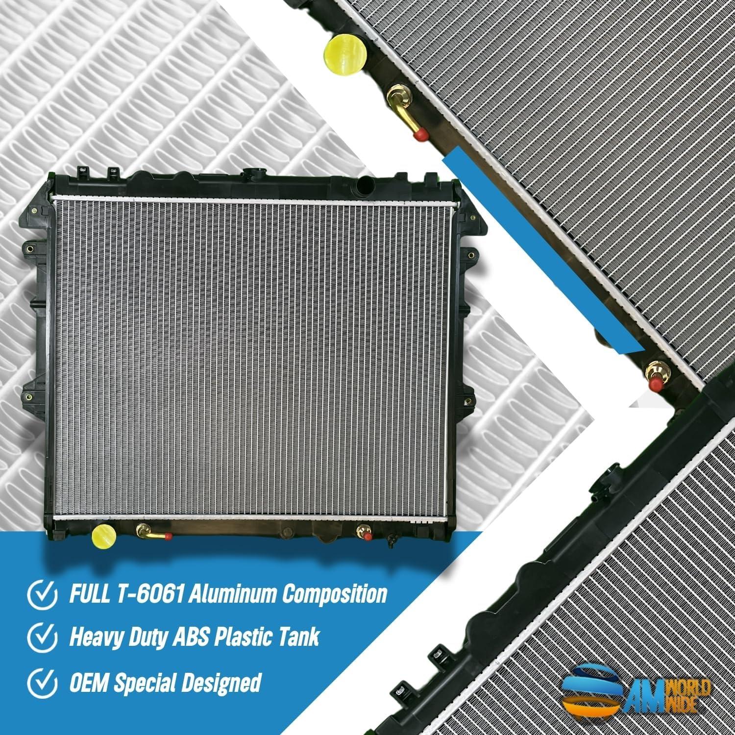 Radiador Automotriz Aluminio AM Worldwide para Toyota Hilux 2004-2015
