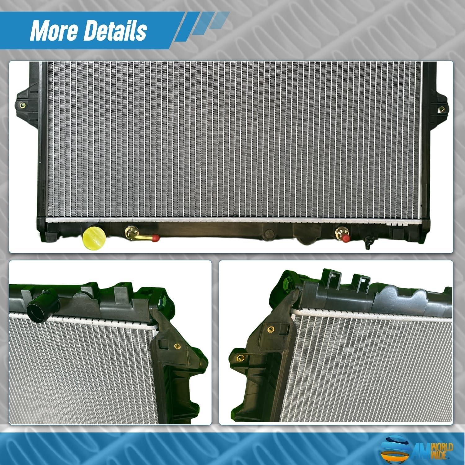 Radiador Automotriz Aluminio AM Worldwide para Toyota Hilux 2004-2015