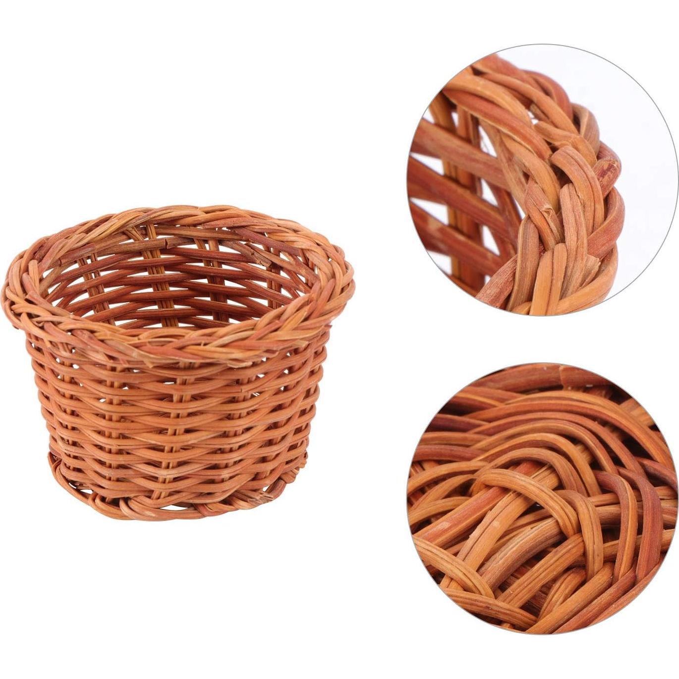 Cesta Miniatura HEALLILY de Mimbre 8x8x5 cm Decorativa