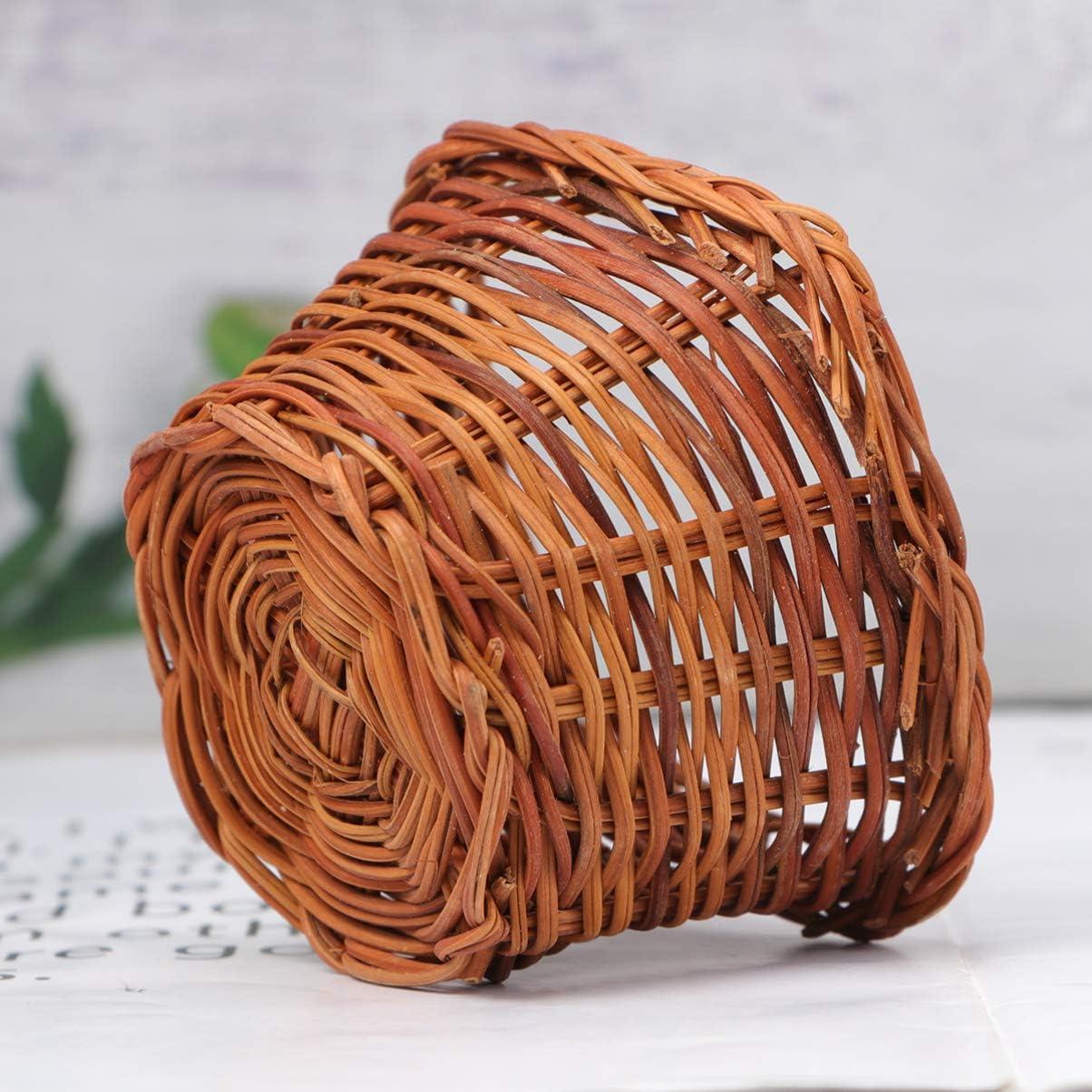 Cesta Miniatura HEALLILY de Mimbre 8x8x5 cm Decorativa