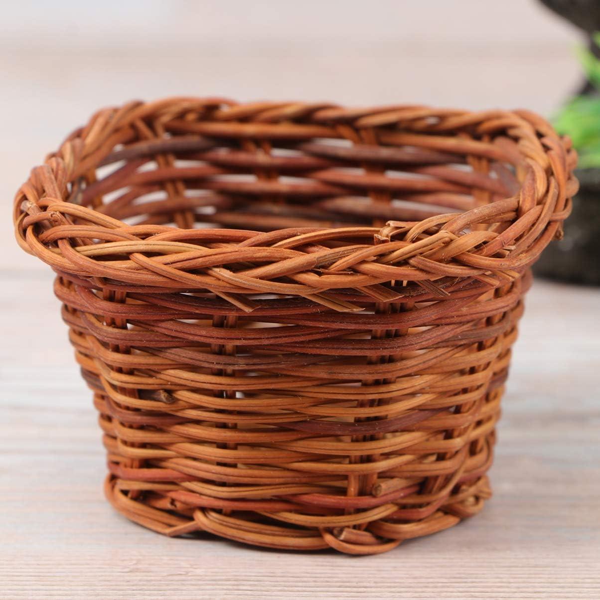 Cesta Miniatura HEALLILY de Mimbre 8x8x5 cm Decorativa