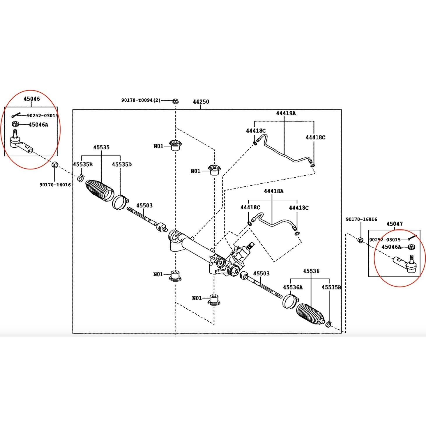 Extremo de Barra de Dirección V Safety para Toyota Hilux 2005-2015