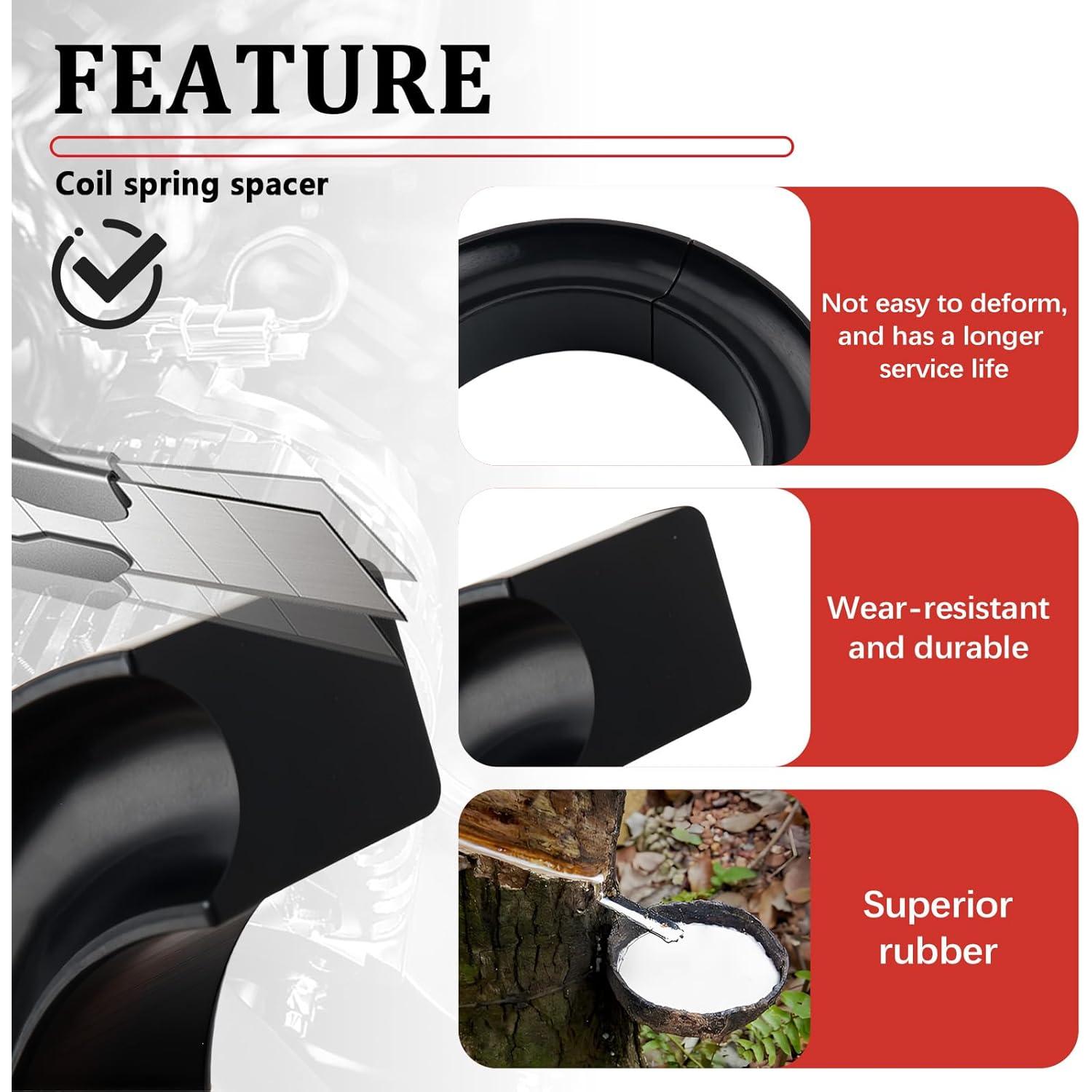 Espaciador de Resorte de Bobina Figpade 2 Piezas Caucho 15.43 cm