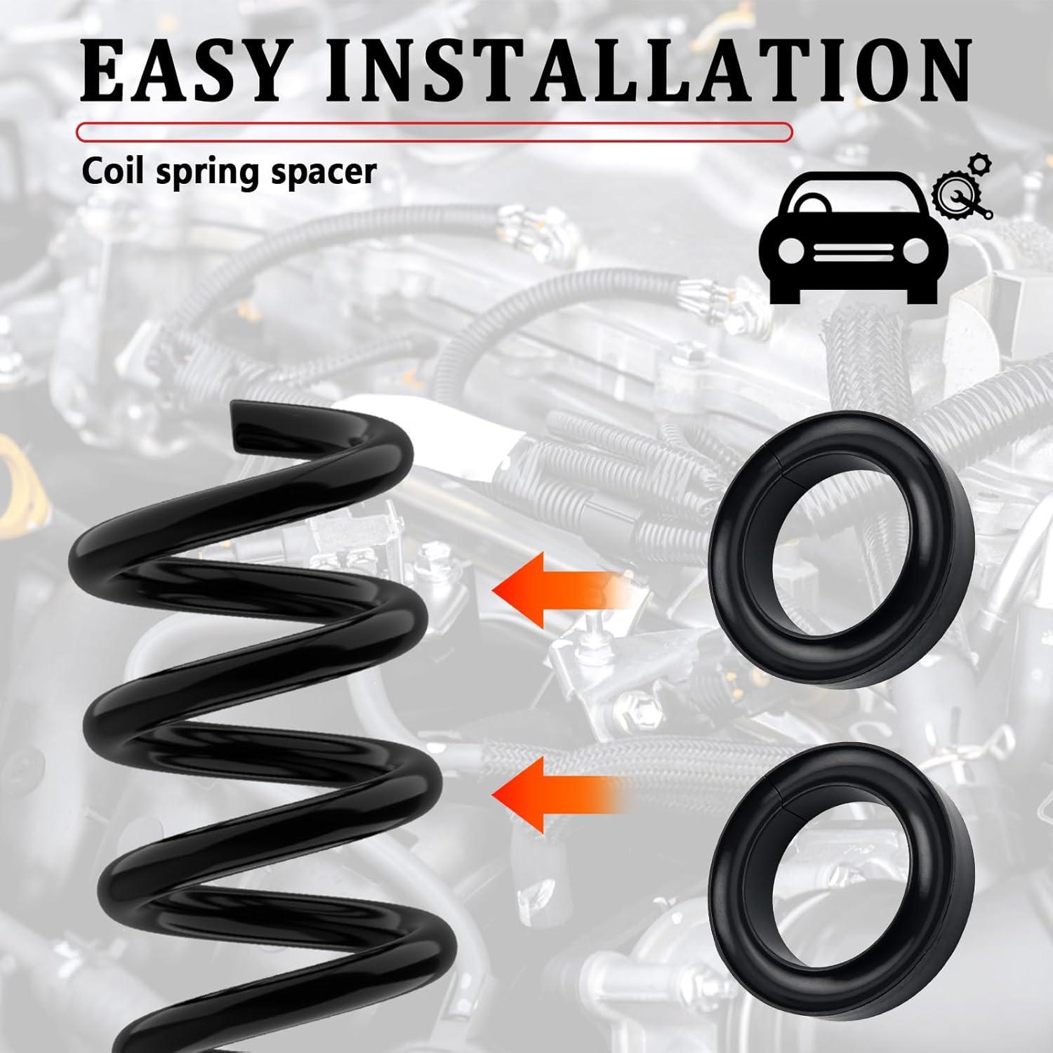 Espaciador de Resorte de Bobina Figpade 2 Piezas Caucho 15.43 cm