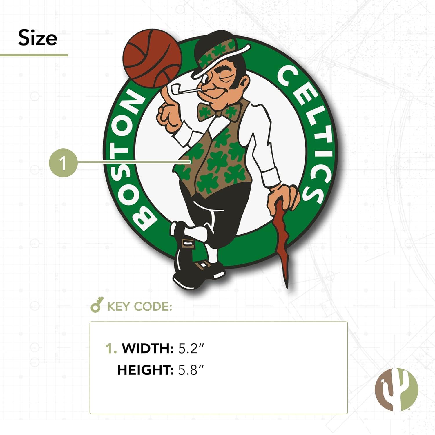 Calcomanía NBA Boston Celtics Cactus del Desierto Vinilo 20,7cm