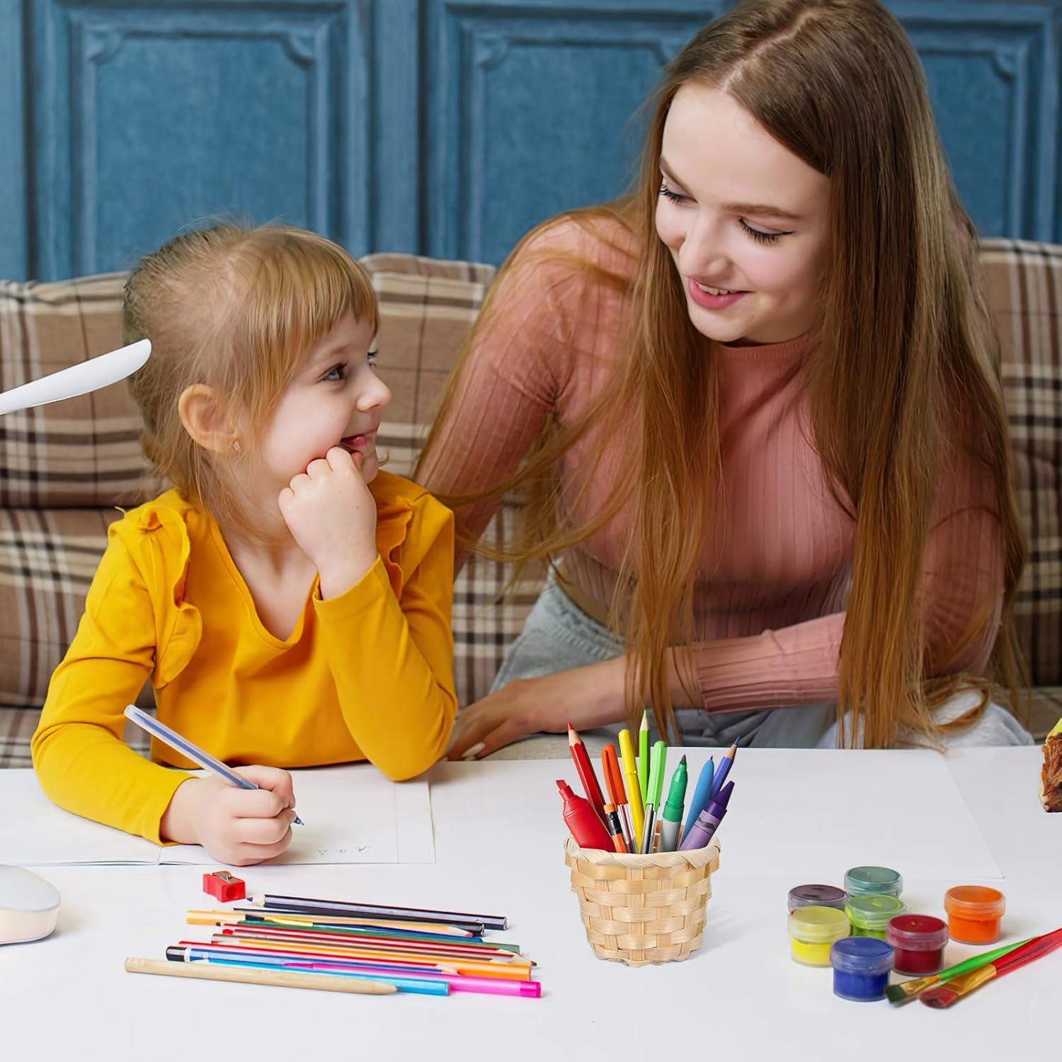 Cestas de Mimbre NUOBESTY 6pcs 7.5cm para Almacenamiento