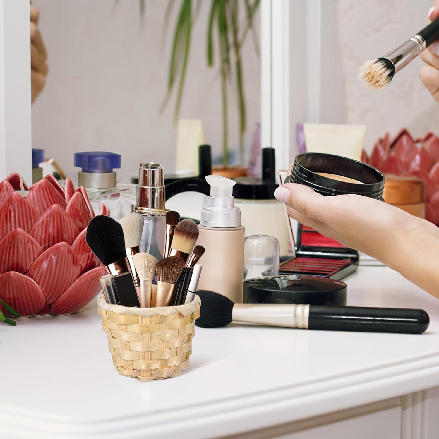 Cestas de Mimbre NUOBESTY 6pcs 7.5cm para Almacenamiento