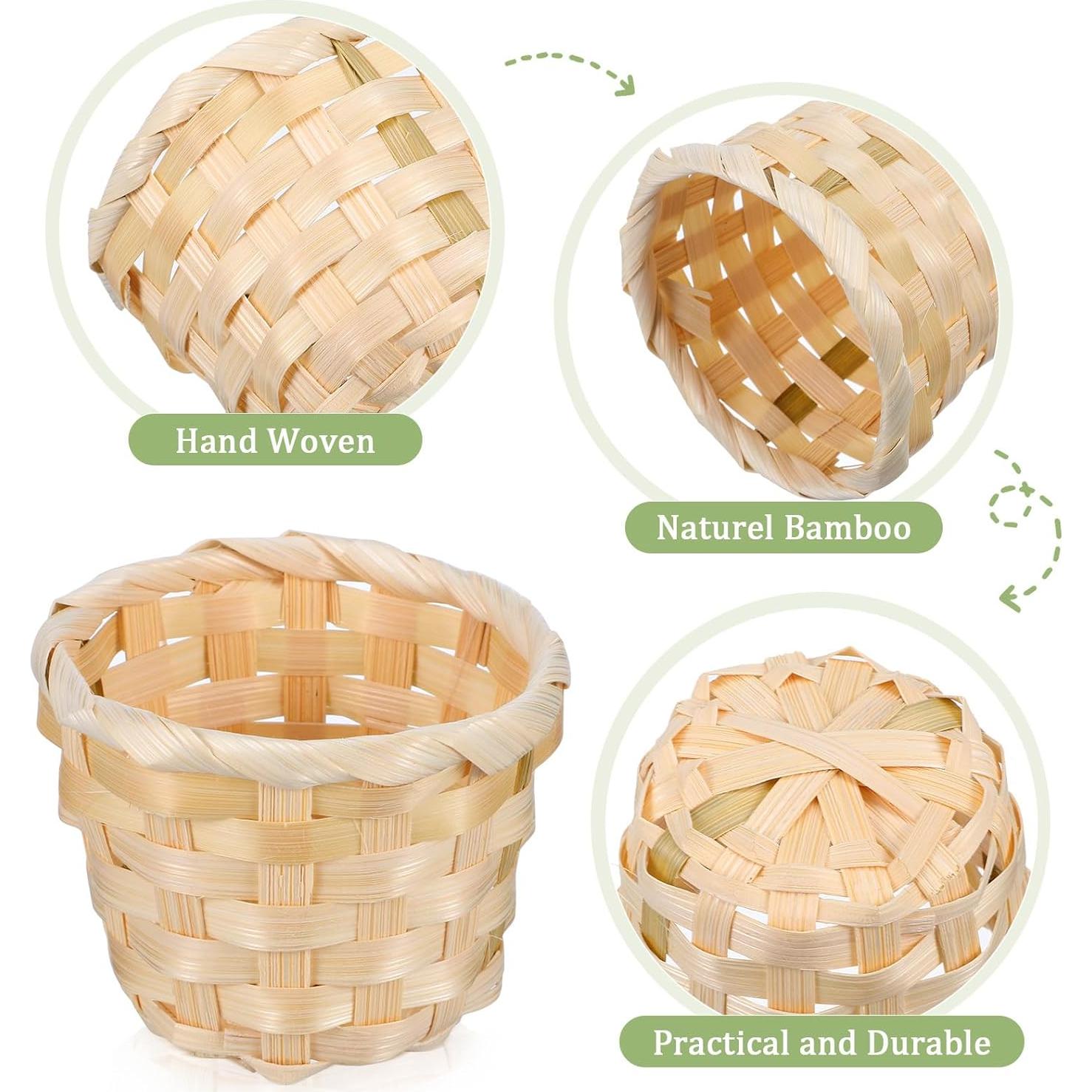 Cestas de Mimbre NUOBESTY 6pcs 7.5cm para Almacenamiento