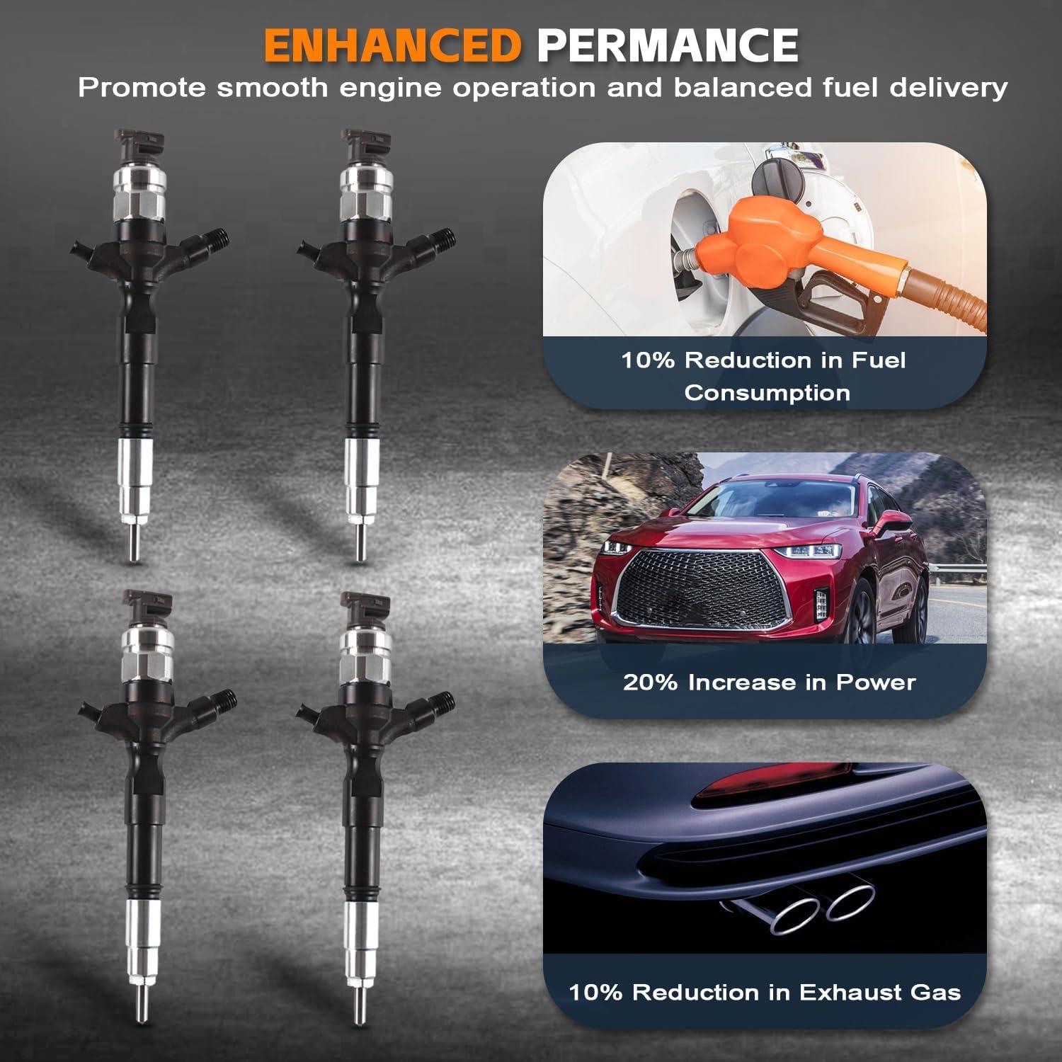 Inyector de Combustible Diésel PANGOLIN 095000-7780 4PCS Toyota