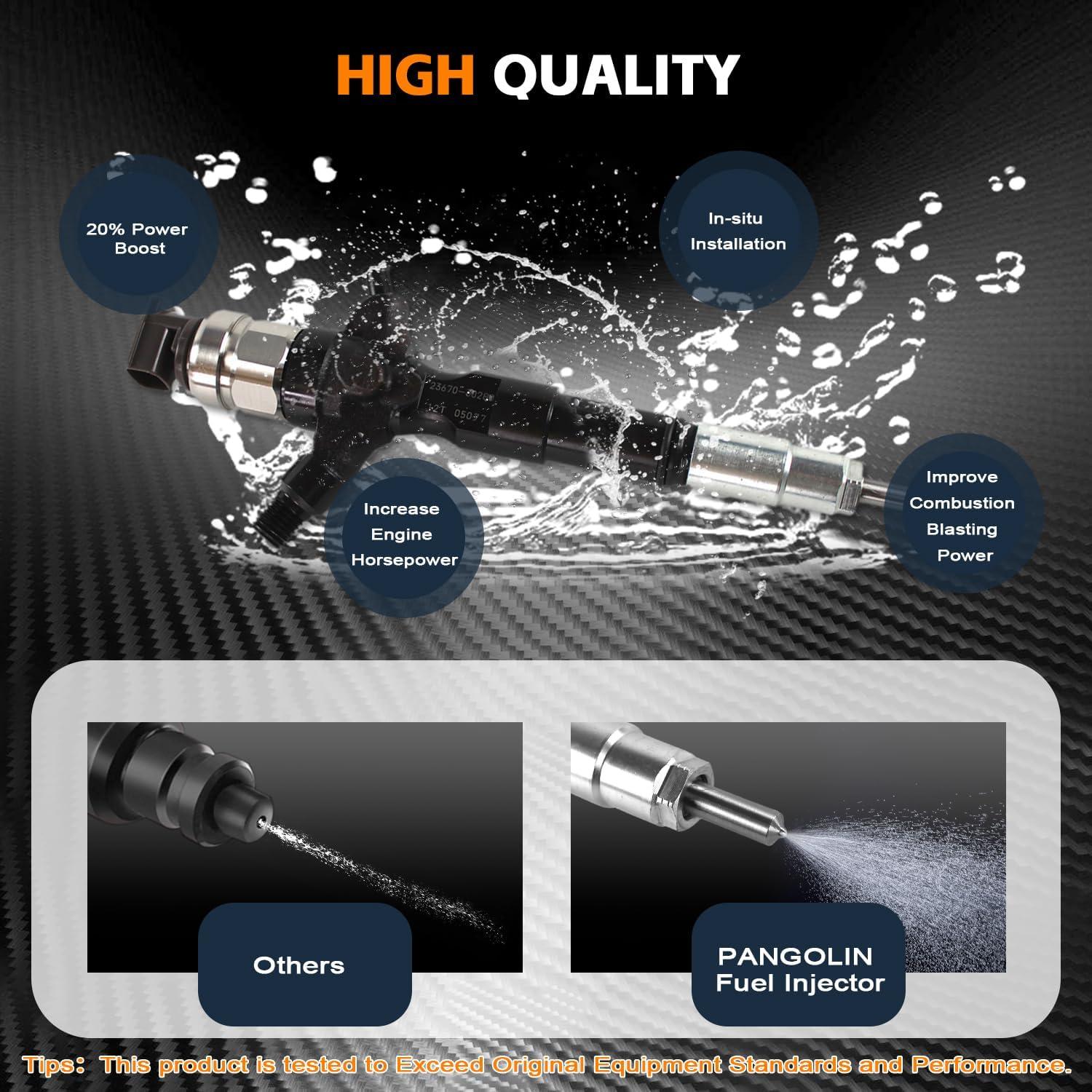 Inyector de Combustible Diésel PANGOLIN 095000-7780 4PCS Toyota