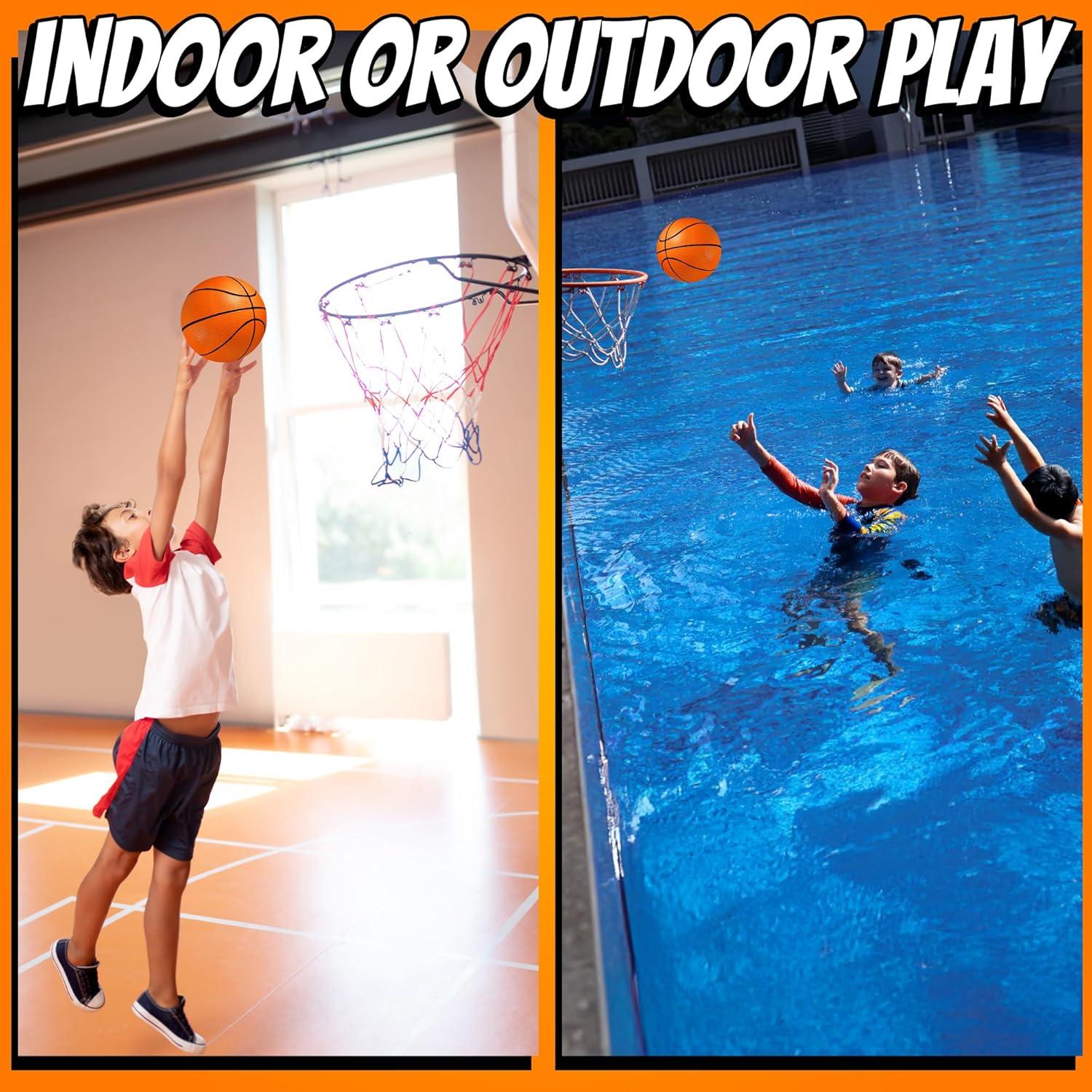 Mini Baloncestos Bedwina 15 cm - Paquete de 5 con Bomba