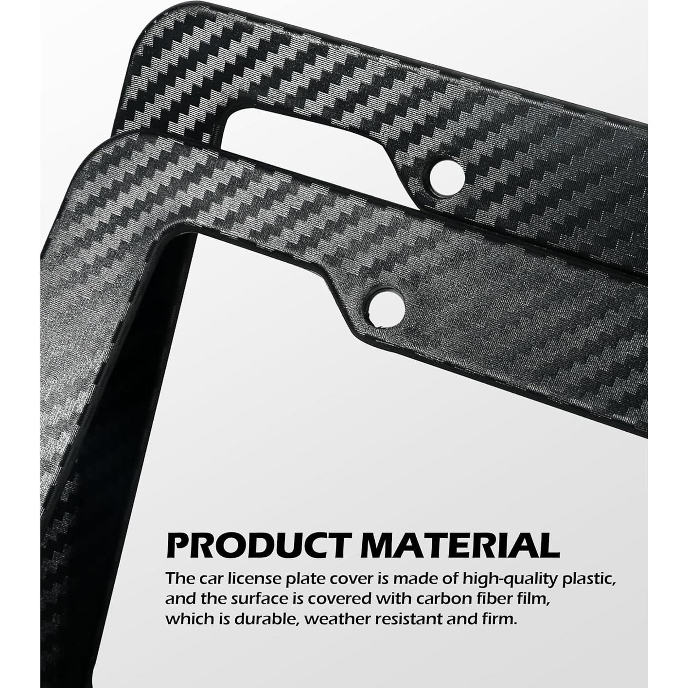 2 Marcos de Placa de Licencia SCUARI Fibra de Carbono 30.99x16cm