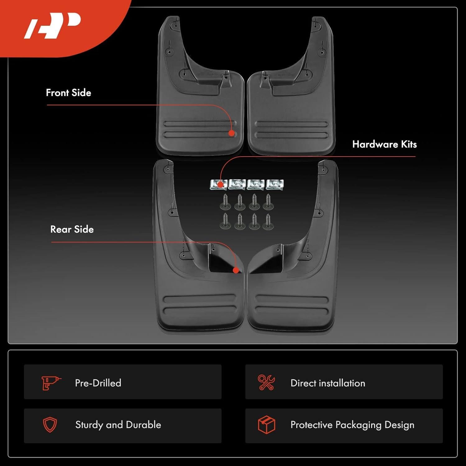 Juego de Guardabarros A-Premium para Toyota Hilux 2005-2014