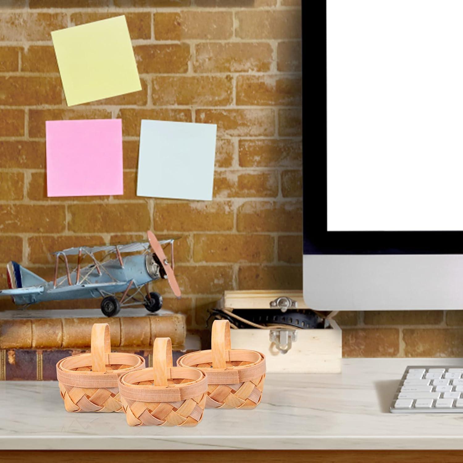 36 Mini Cestas Tejidas Cabilock 6x5cm Decoración Boda