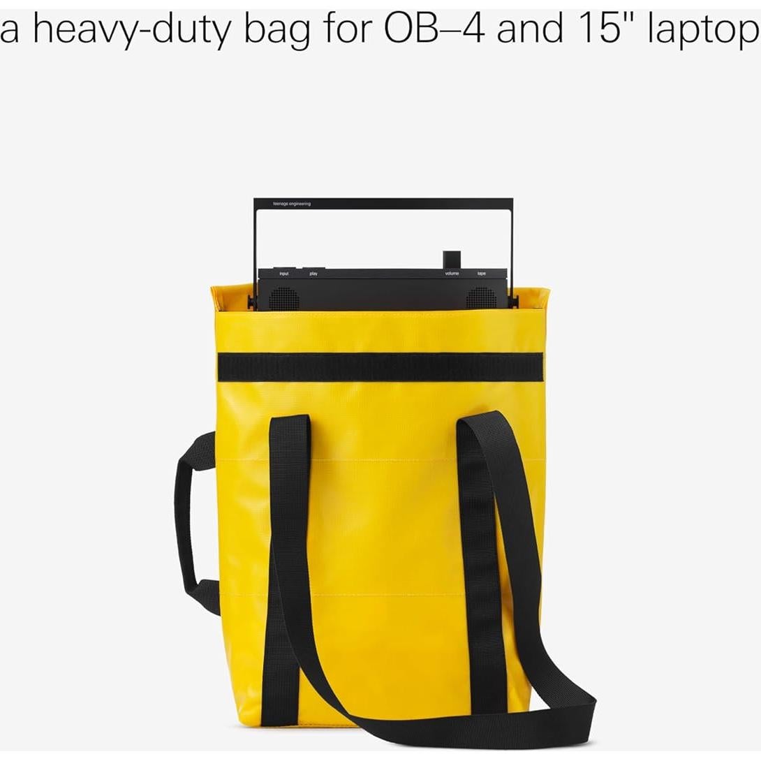 Bolsa de hombro Teenage Engineering OB-4 y laptop 15" amarilla