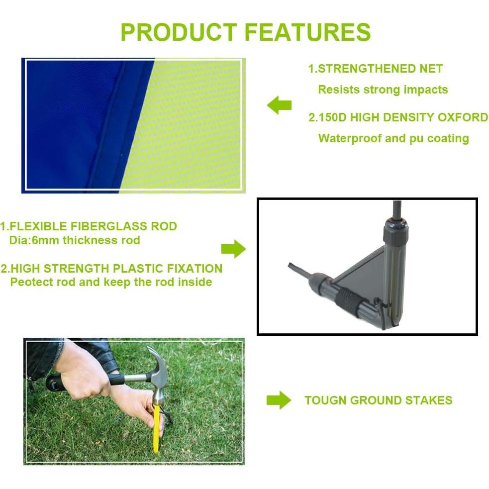 Portería de Fútbol Poray Set 2 Redes 76x43 cm para Niños