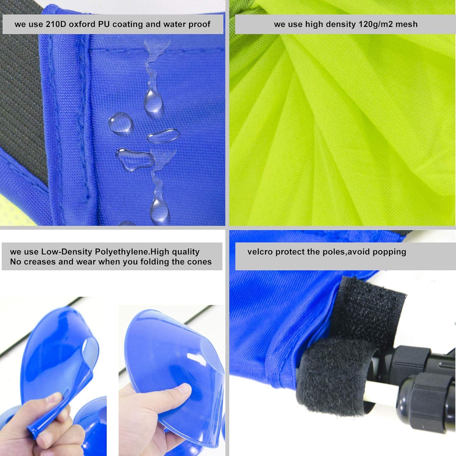 Portería de Fútbol Poray Set 2 Redes 76x43 cm para Niños