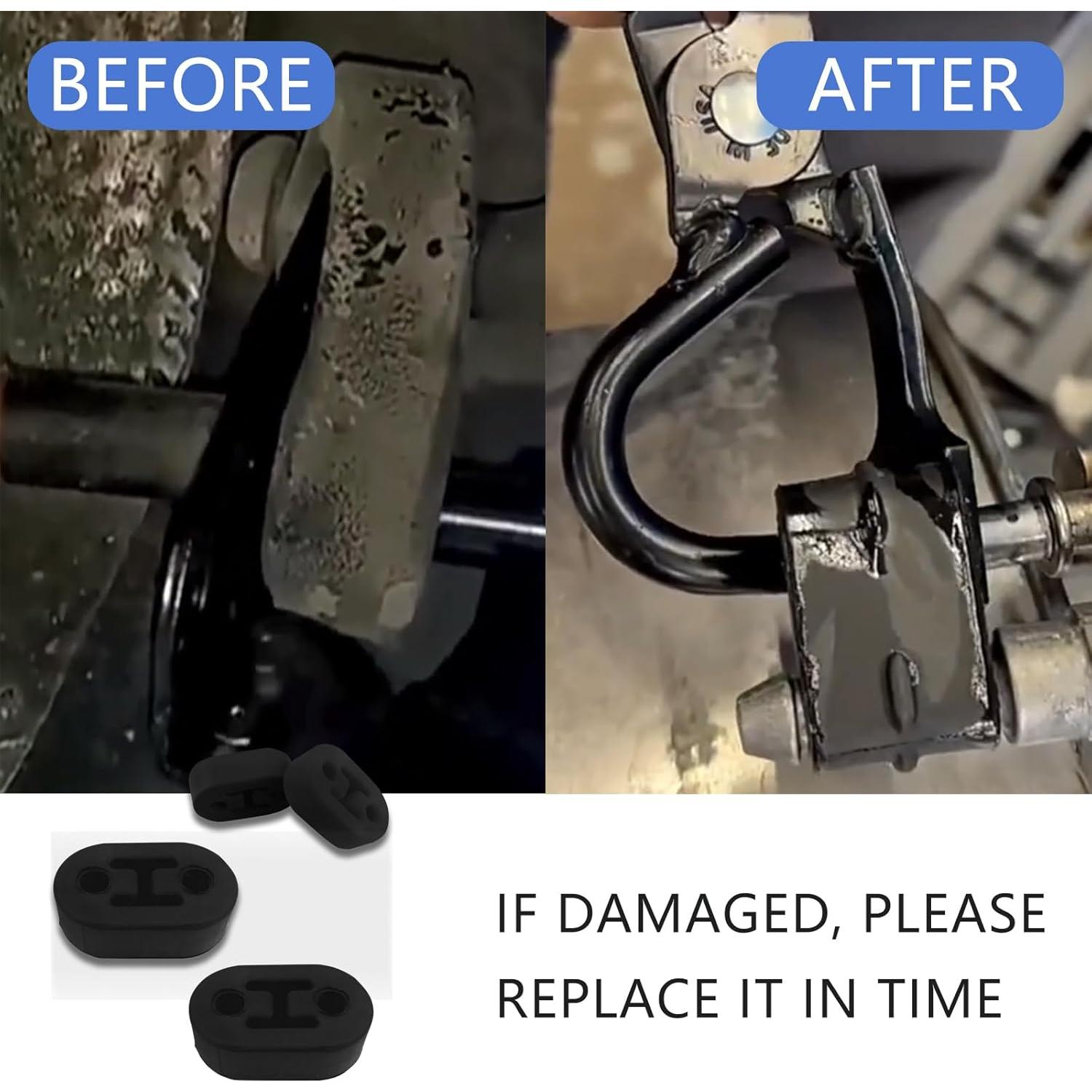 Soporte de Escape de Caucho Luminuti 2 Agujeros Poliuretano