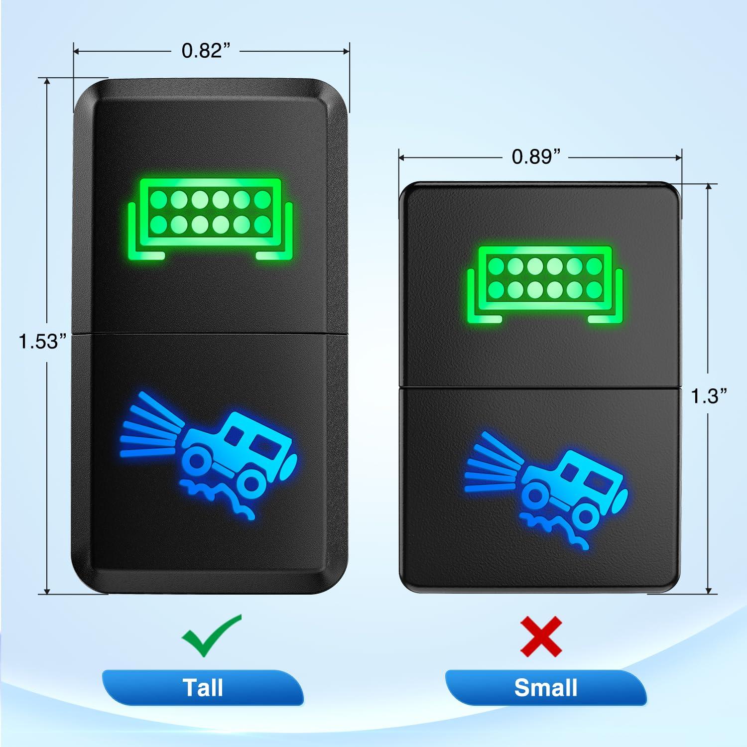 Interruptor Doble Botón Nilight para Luz LED 12V Toyota