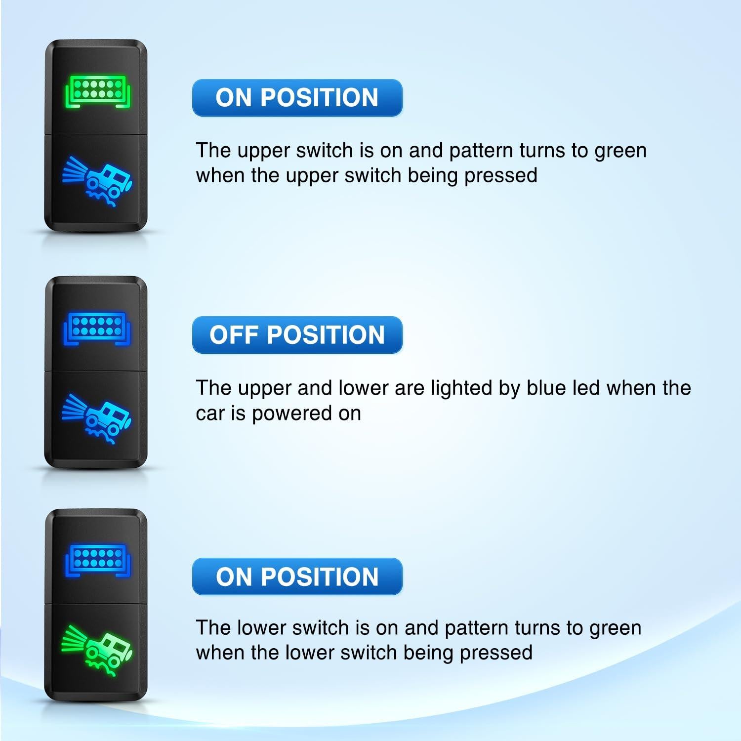 Interruptor Doble Botón Nilight para Luz LED 12V Toyota