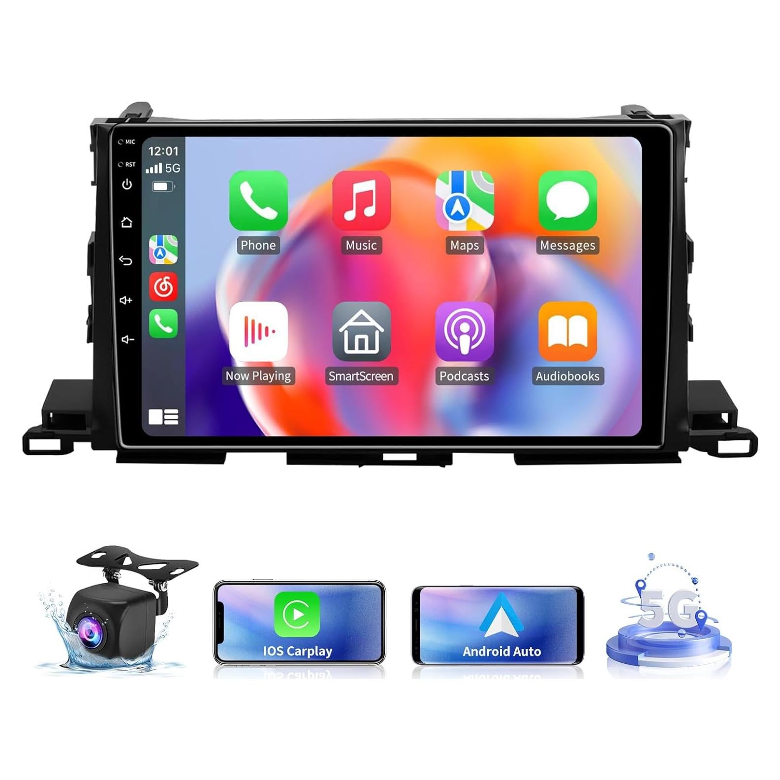 Estéreo de Coche Android 10.2" TopWeb para Toyota Highlander 2014-2019