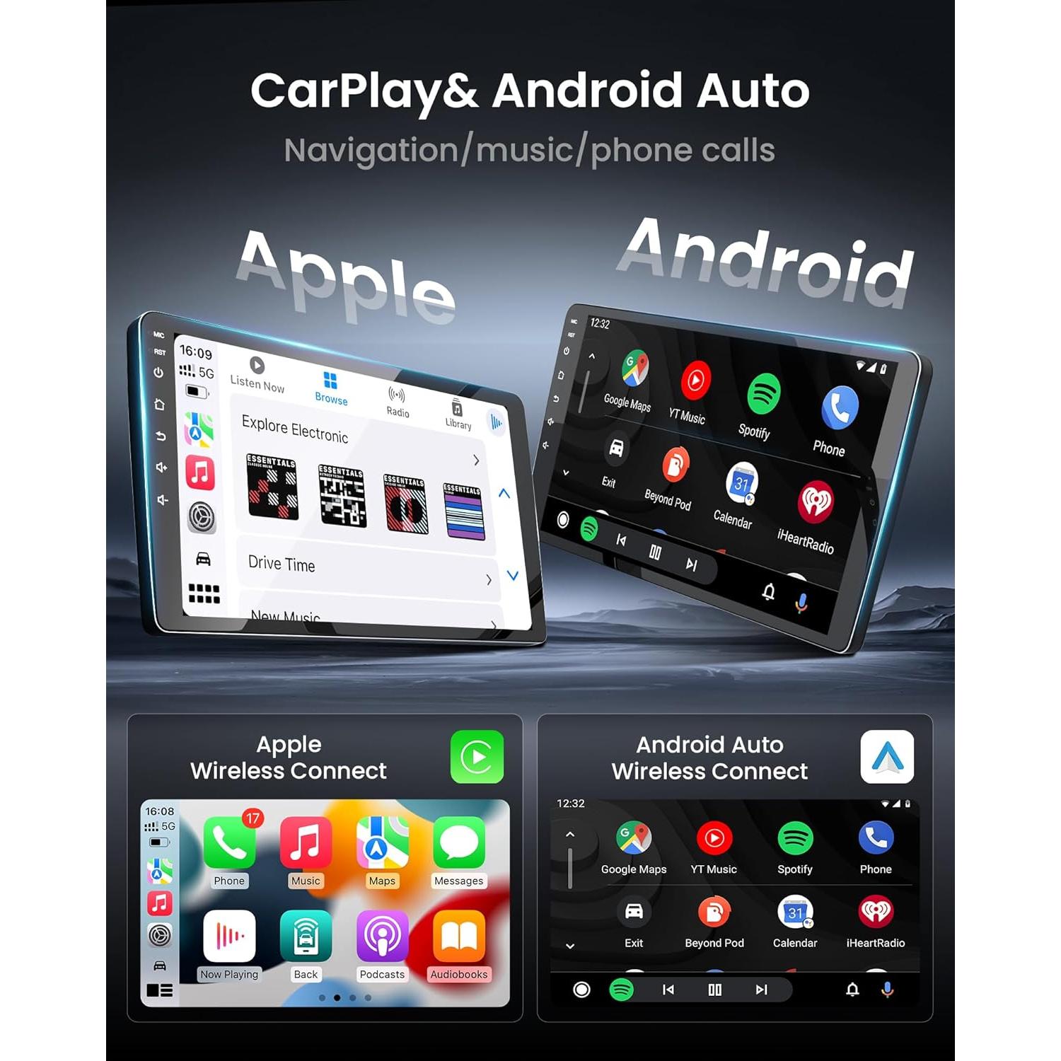 Radio Estéreo Android 9" Fortdows para Toyota RAV4 2001-2006