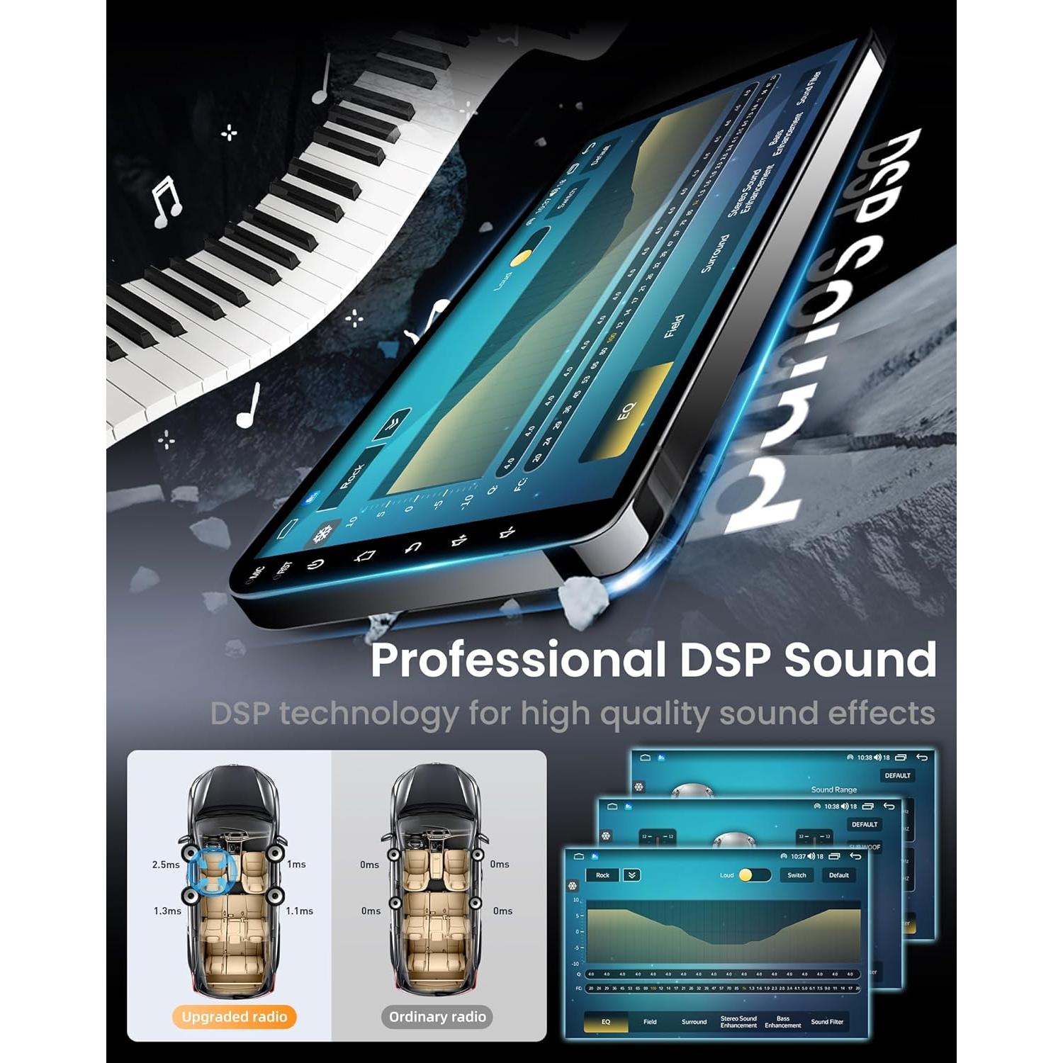 Radio Estéreo Android 9" Fortdows para Toyota RAV4 2001-2006