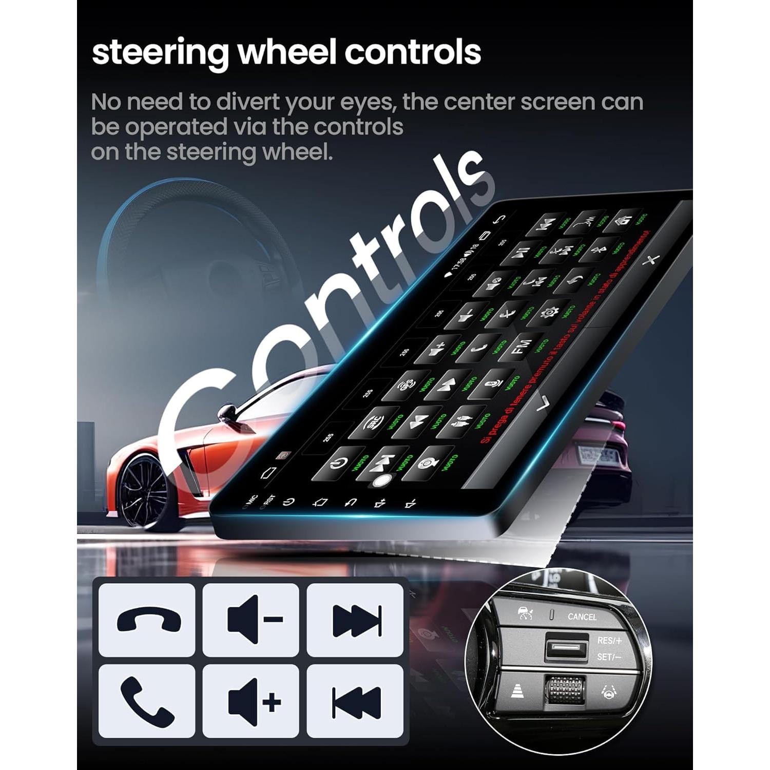 Radio Estéreo Android 9" Fortdows para Toyota RAV4 2001-2006