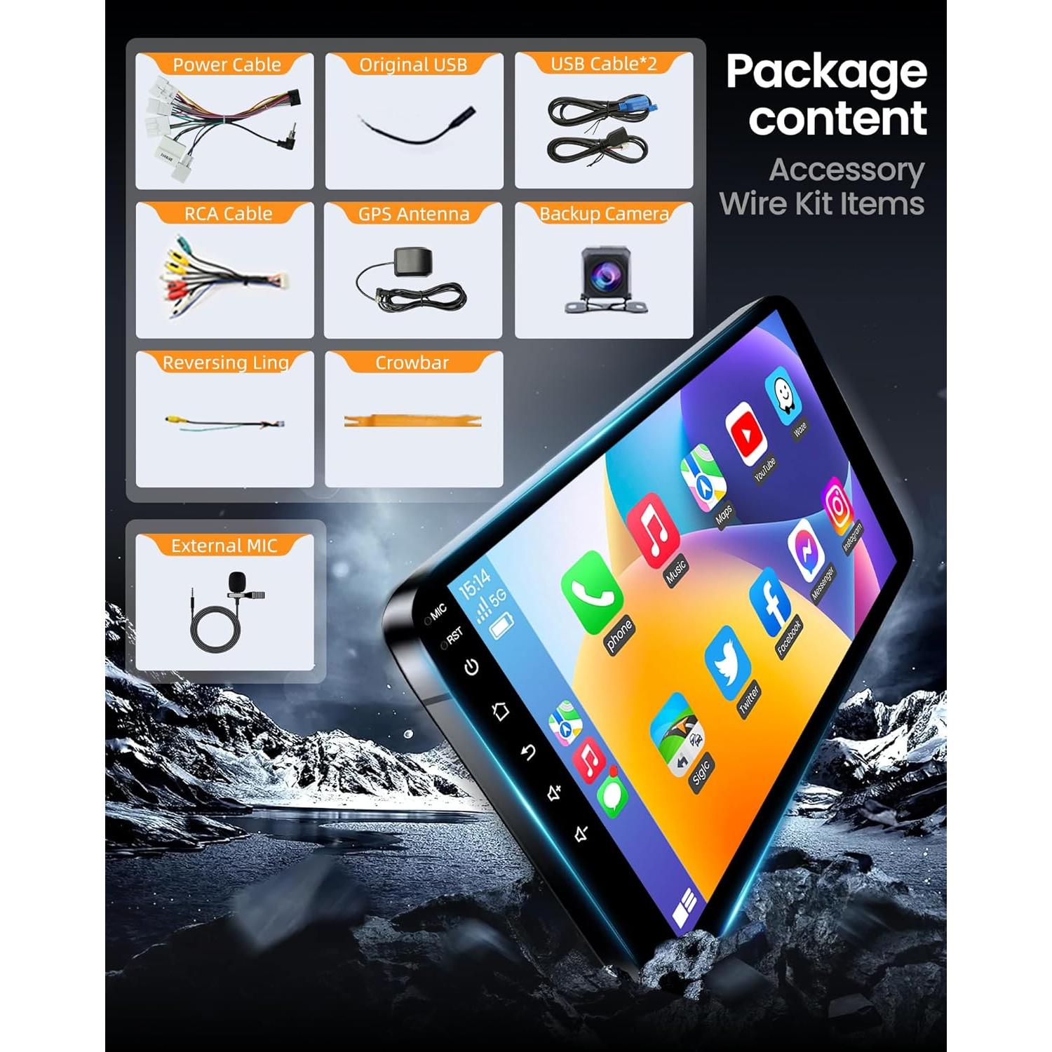 Radio Estéreo Android 9" Fortdows para Toyota RAV4 2001-2006