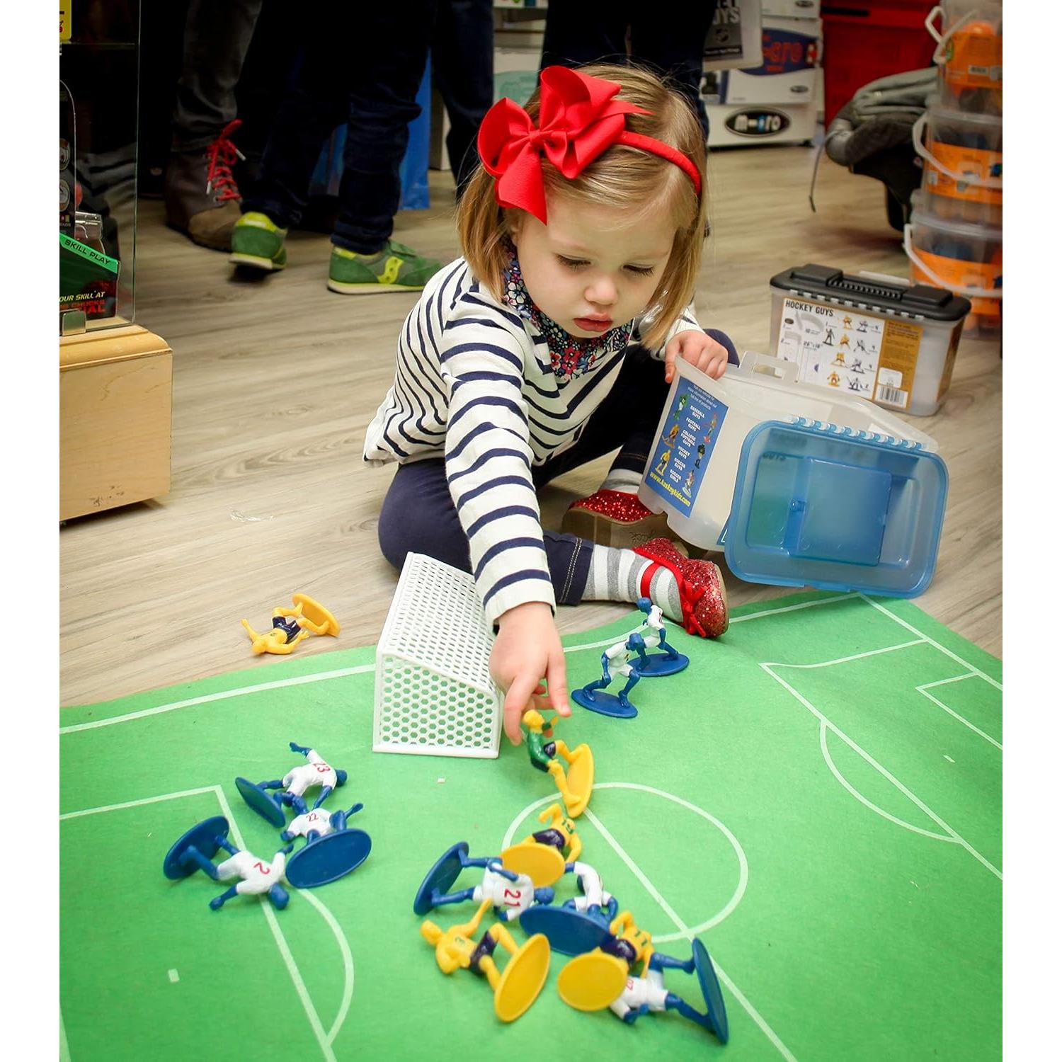 Kaskey Kids Chicos de Fútbol Azul/Amarillo - 27 Piezas