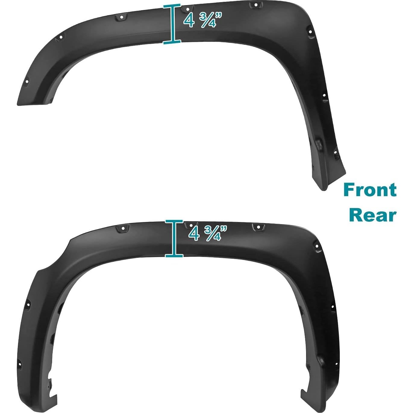 Spec-D Tuning Kit Estilo Pocket Remaches Negros Toyota Tundra 2014-2021