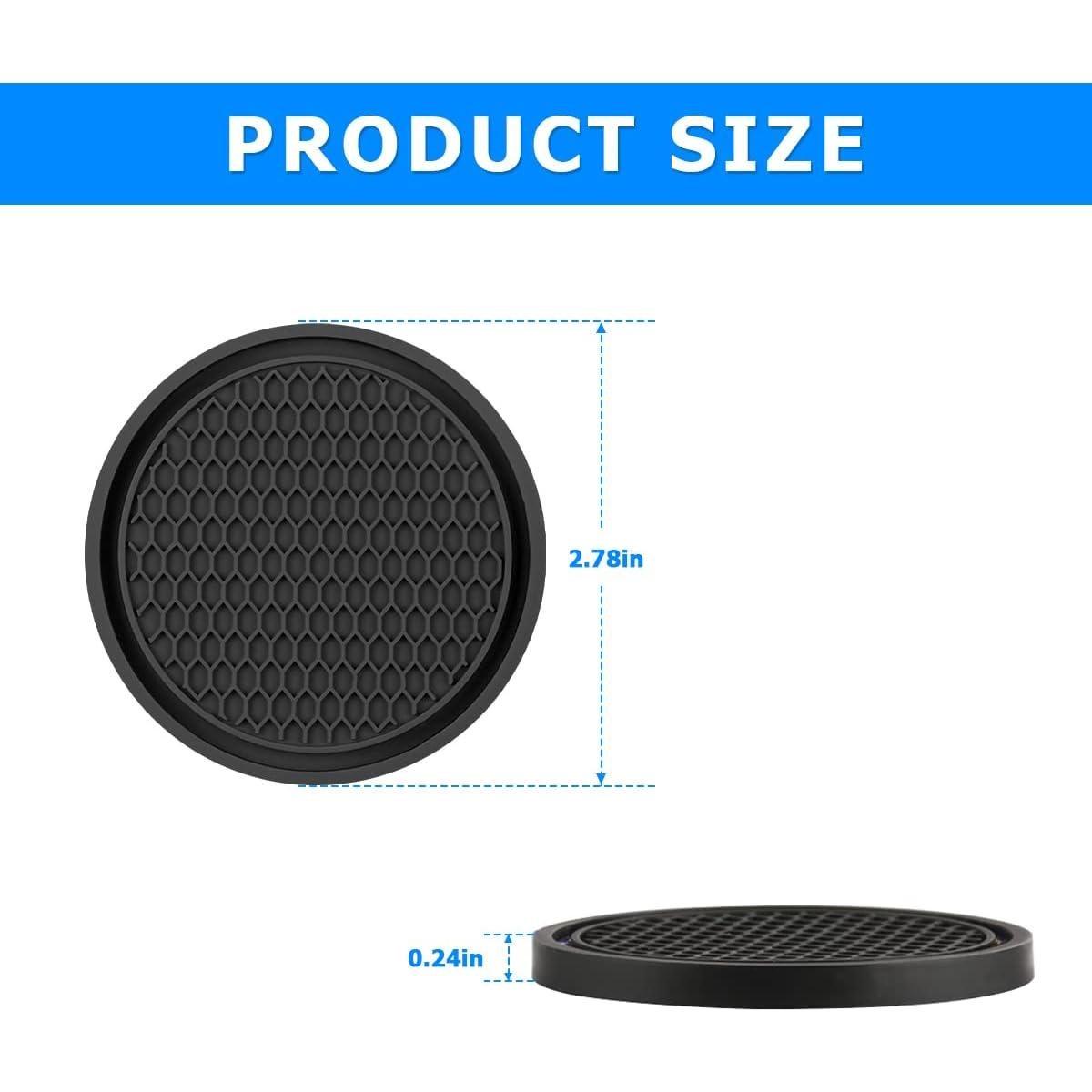 Posavasos antideslizantes AUCELI para coche, 4 unidades